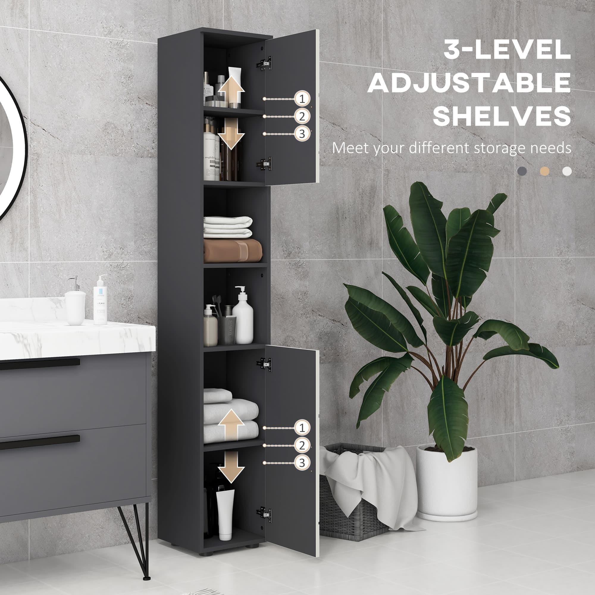 Transform Your Space with the Kleankin Tall Storage Cabinet - image 2