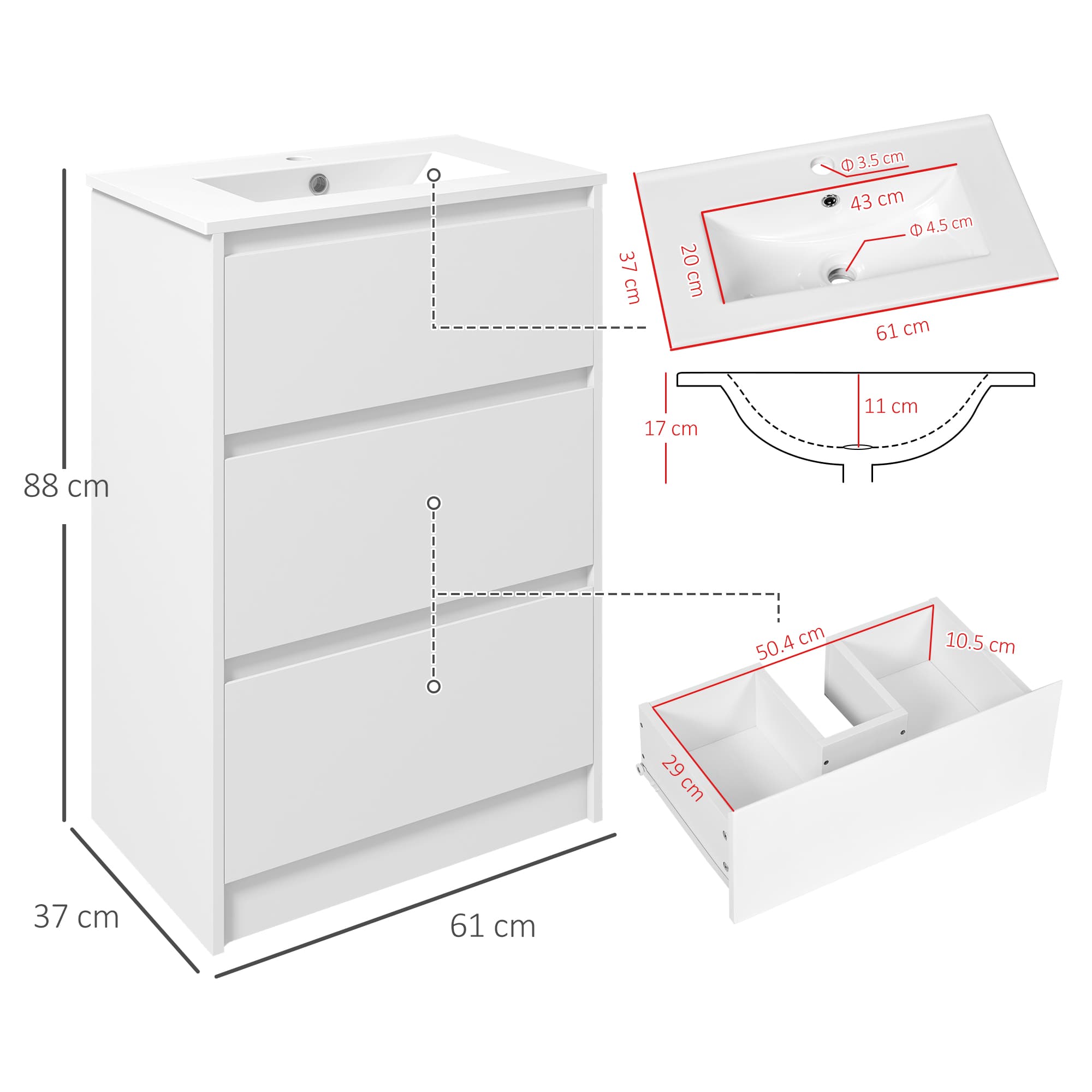 Transform Your Space with this 600mm White Gloss Vanity Unit - image 4