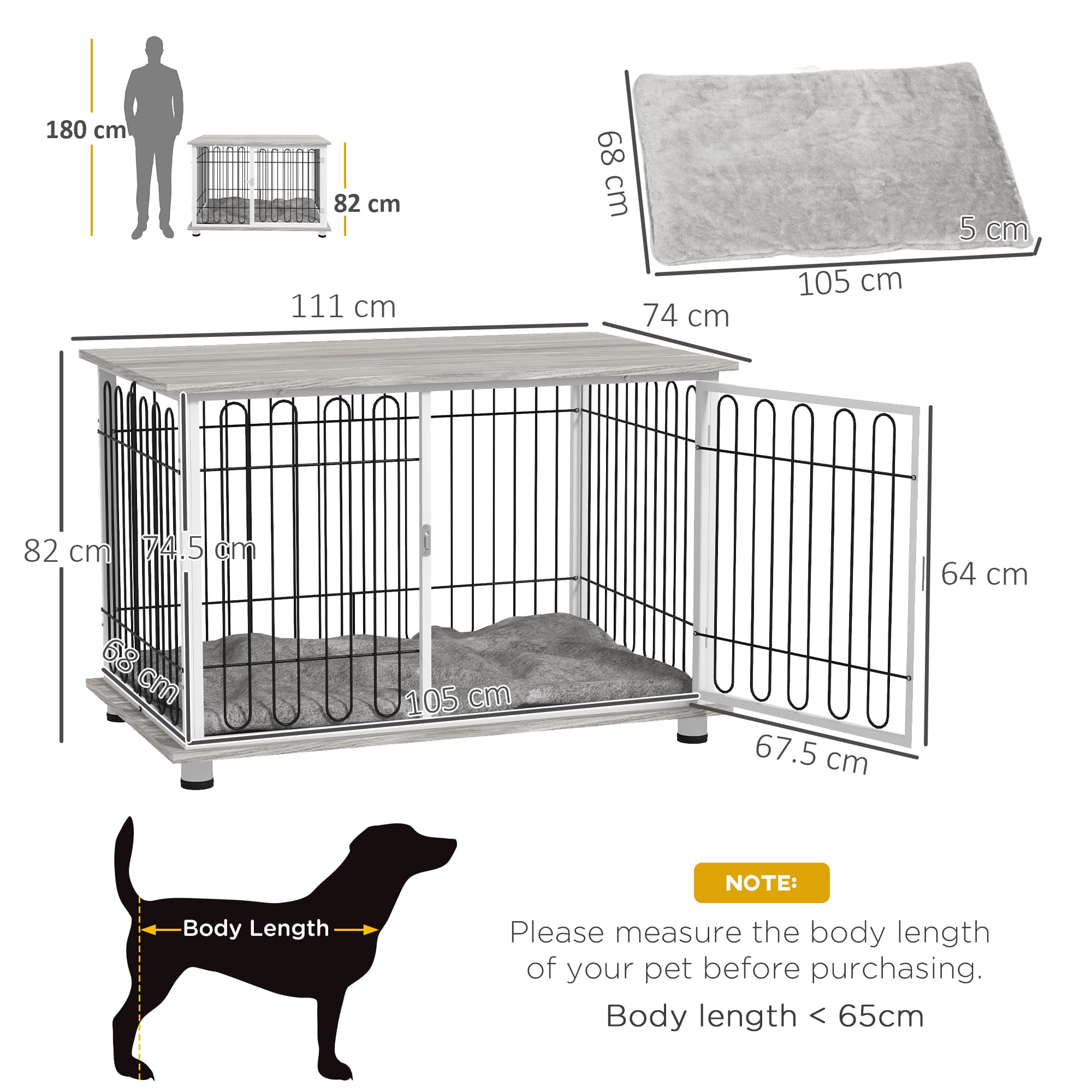 Transform Your Space with the PawHut Dog Crate Side Table - image 5