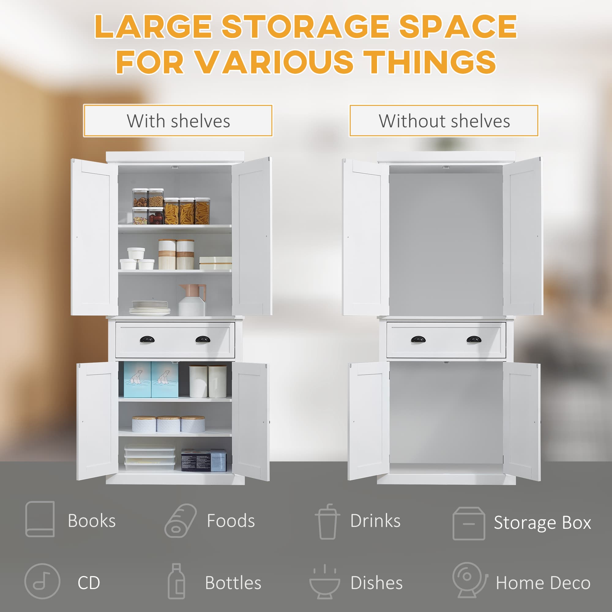 Transform Your Storage With This Tall White Kitchen Pantry - image 2