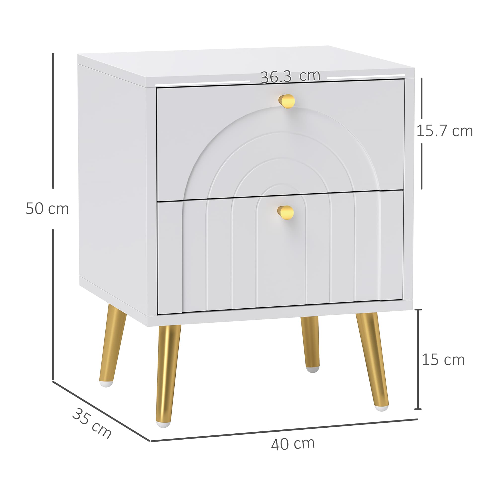 Transform Your Bedroom with Elegant White & Gold Bedside Tables - image 1