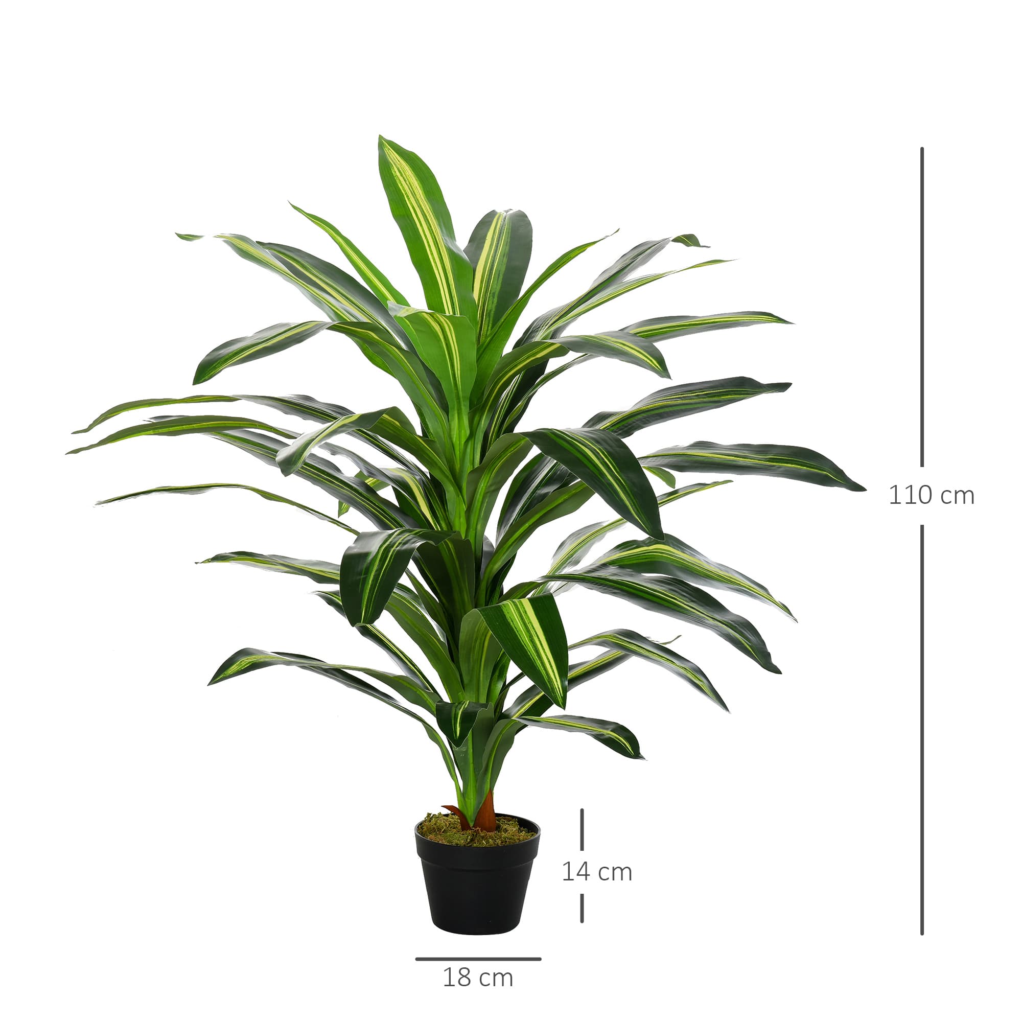Artificial Dracaena Plant in Pot for Indoor Greenery - image 5