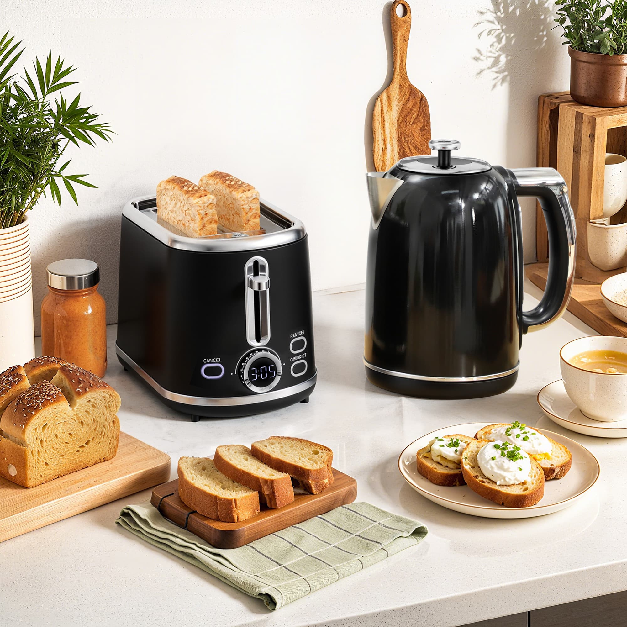 Transform Your Mornings with this Retro Kettle & Toaster Set - image 3