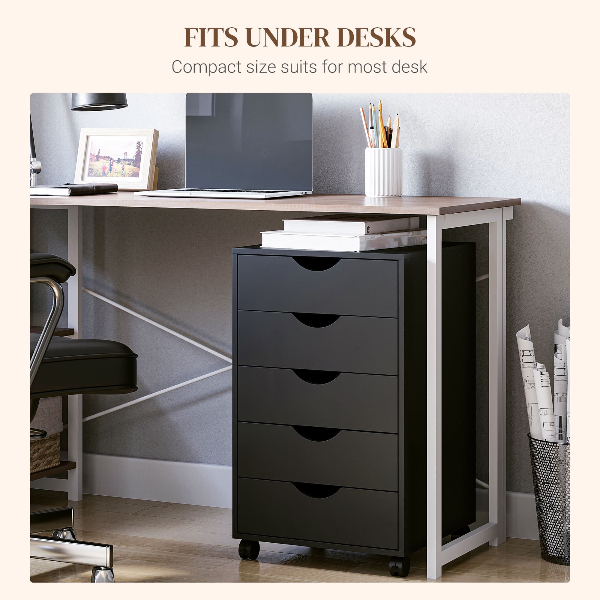 Effortless Office Organisation with this 5-Drawer Mobile Cabinet - image 3