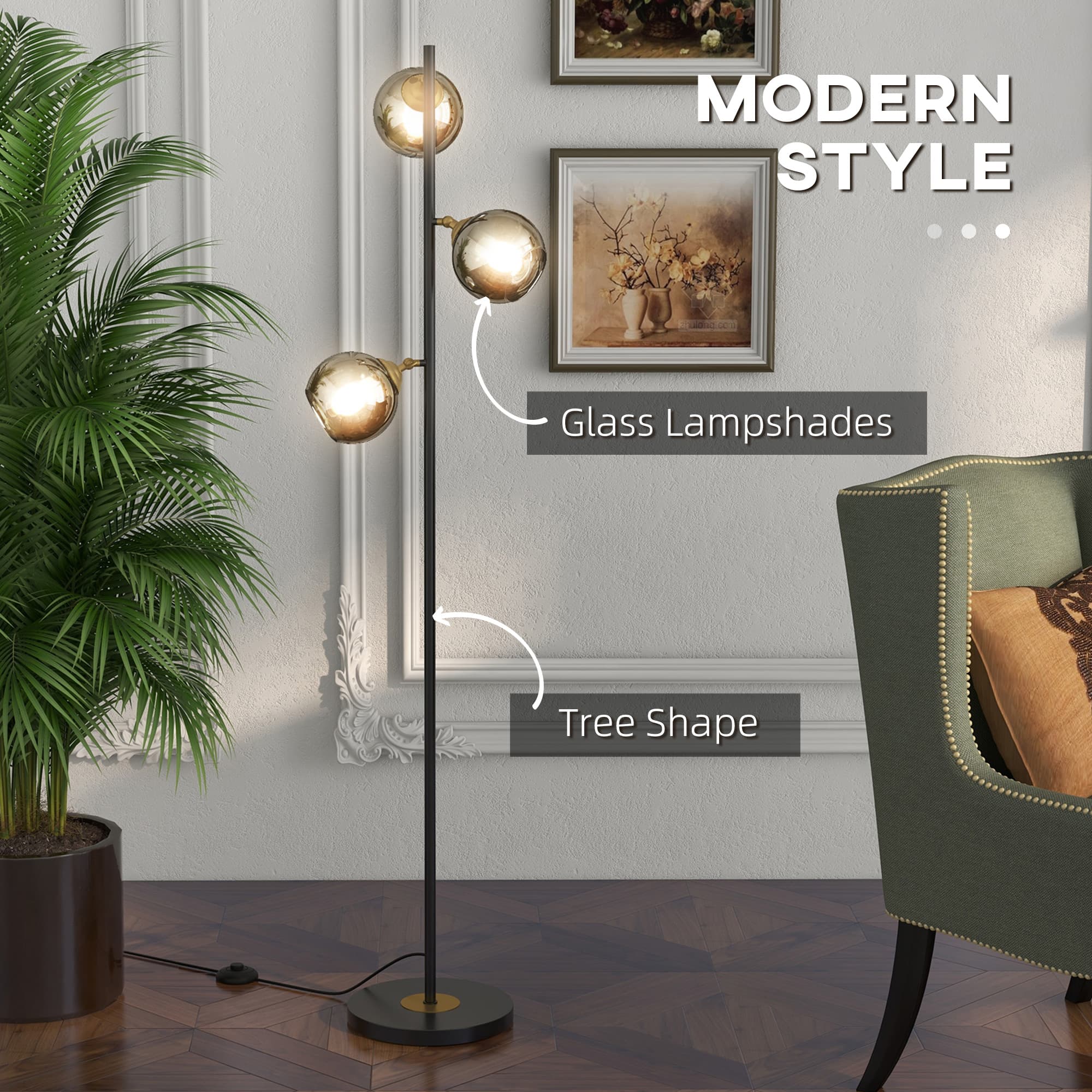 Transform Your Living Room with this 3-Light Tree Lamp - image 2