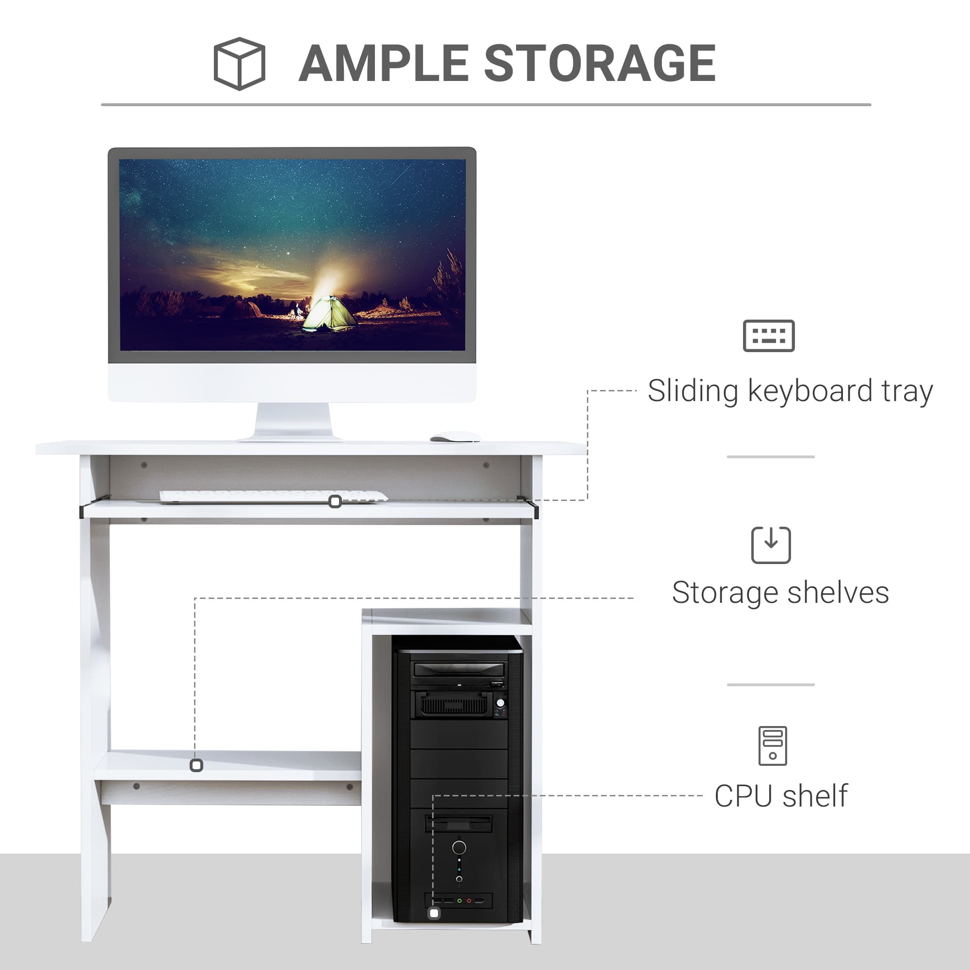 Transform Your Home Office with this Compact White Desk - image 2