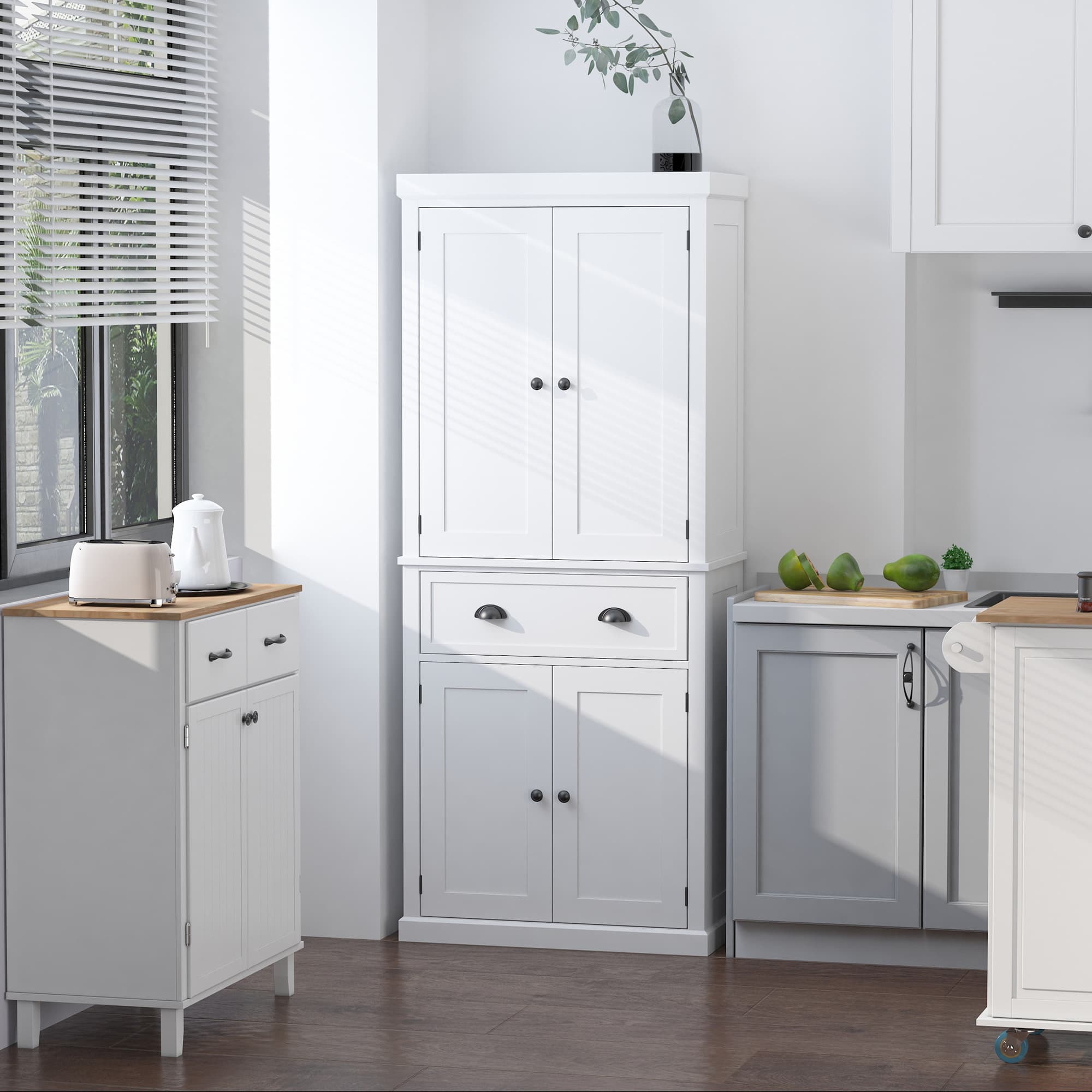 Transform Your Storage With This Tall White Kitchen Pantry - image 3