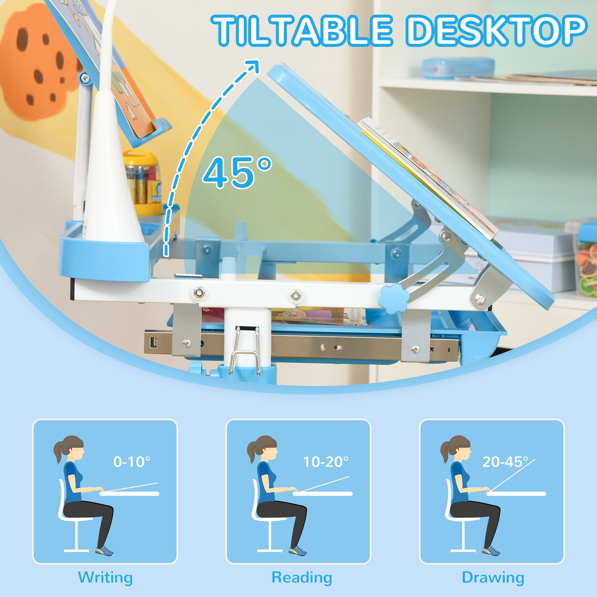 Transform Their Study Time with this Adjustable Desk Set - image 3
