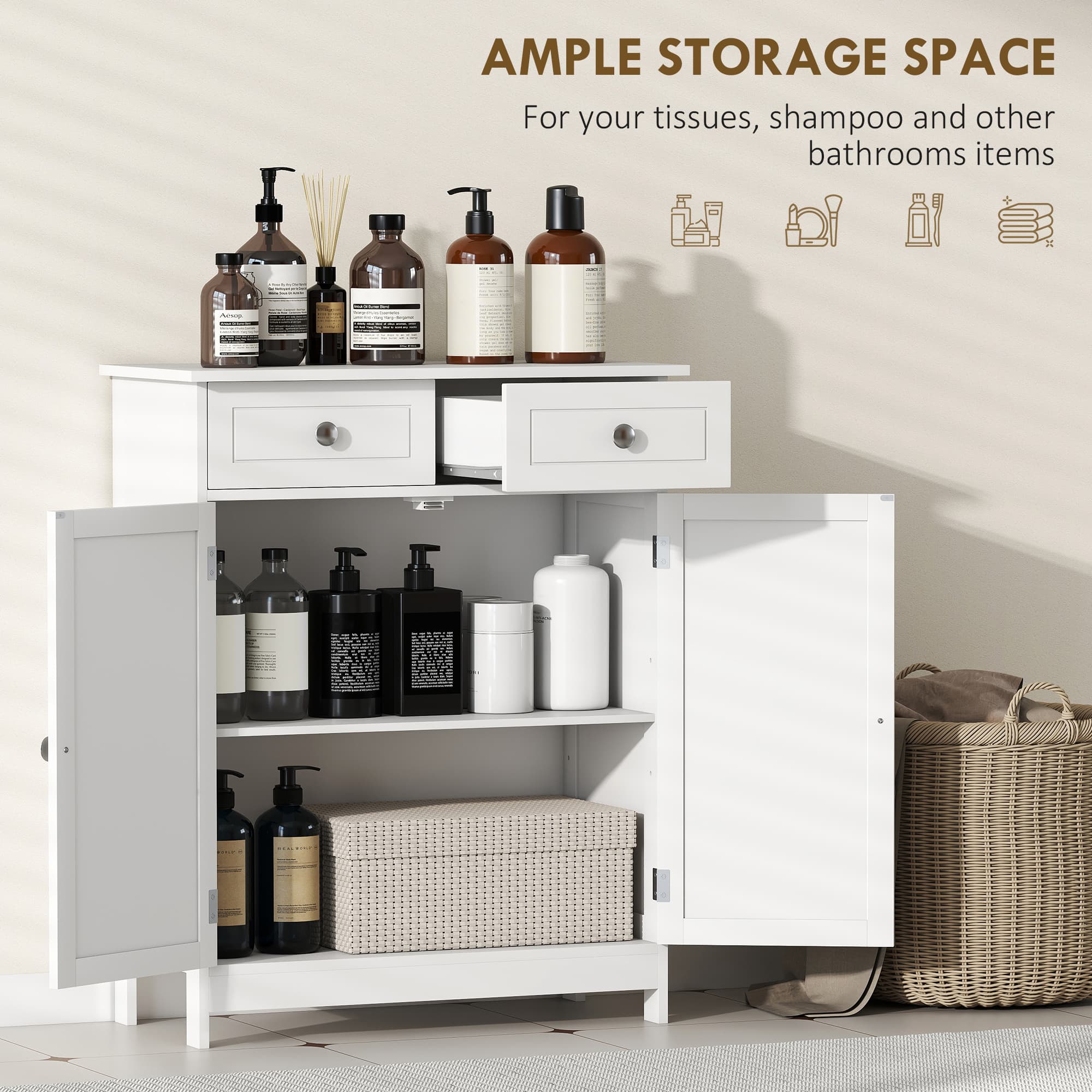 Transform Your Space with this White Bathroom Cabinet - image 3