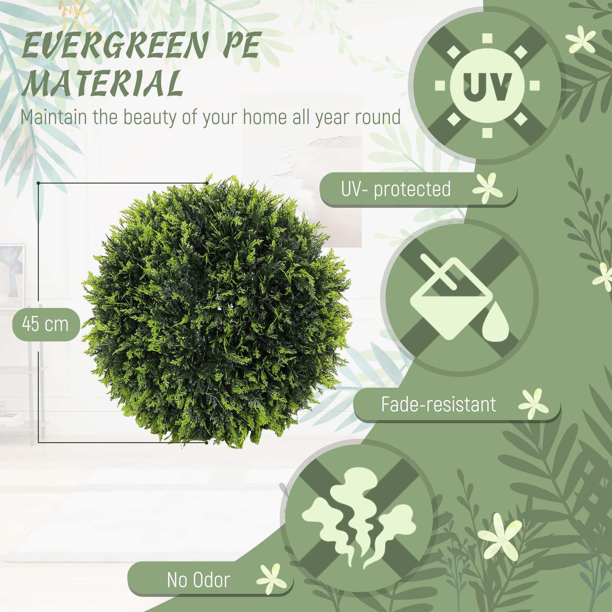 Two Faux Cedar Topiary Balls That Need No Watering, Ever - image 7