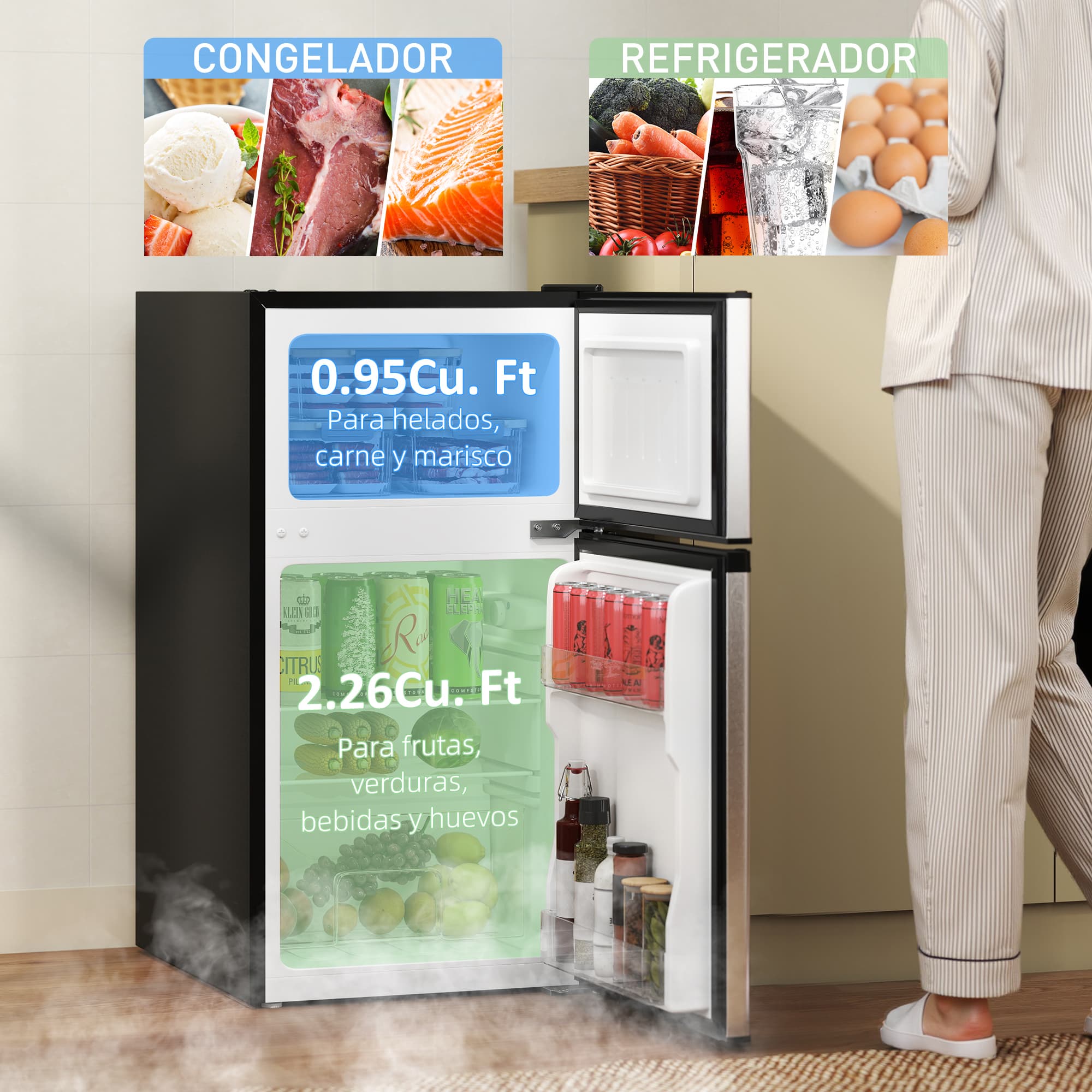 Compact 88L Fridge Freezer for Smaller Rooms - image 9