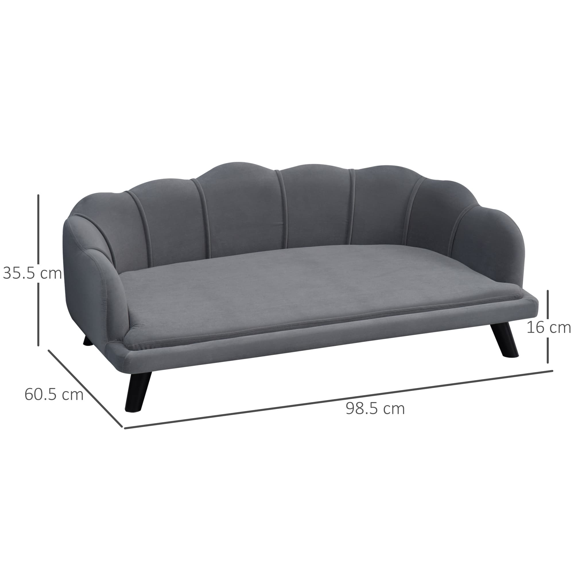 Transform Their Rest with the PawHut Grey Dog Sofa Bed - image 1