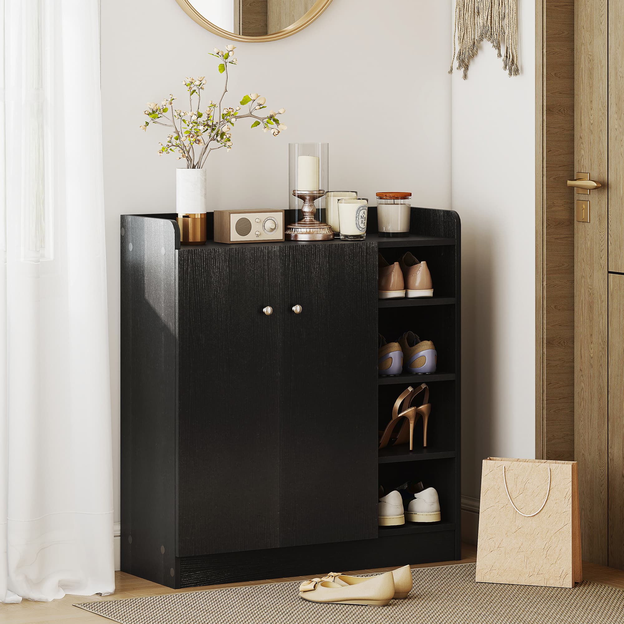 Transform Your Hallway with this Black Shoe Cabinet - image 1