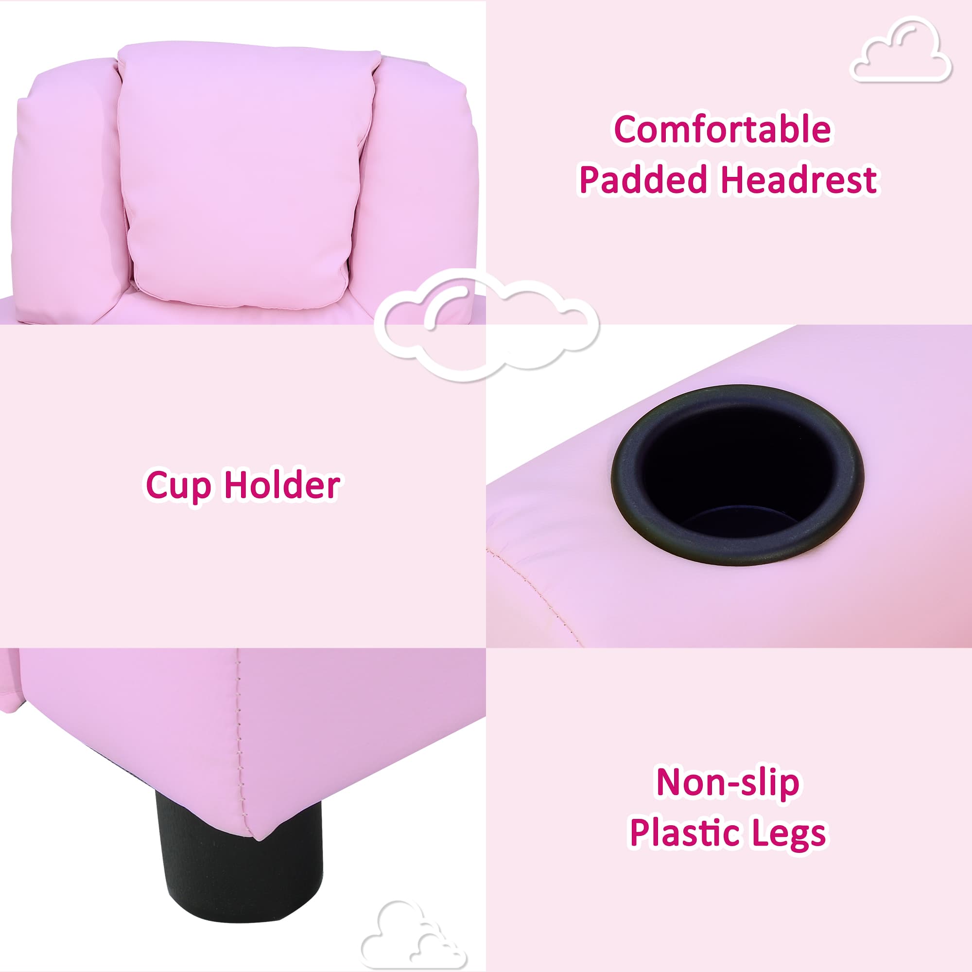 Transform Their Playtime with this Pink Kids Recliner Chair - image 2