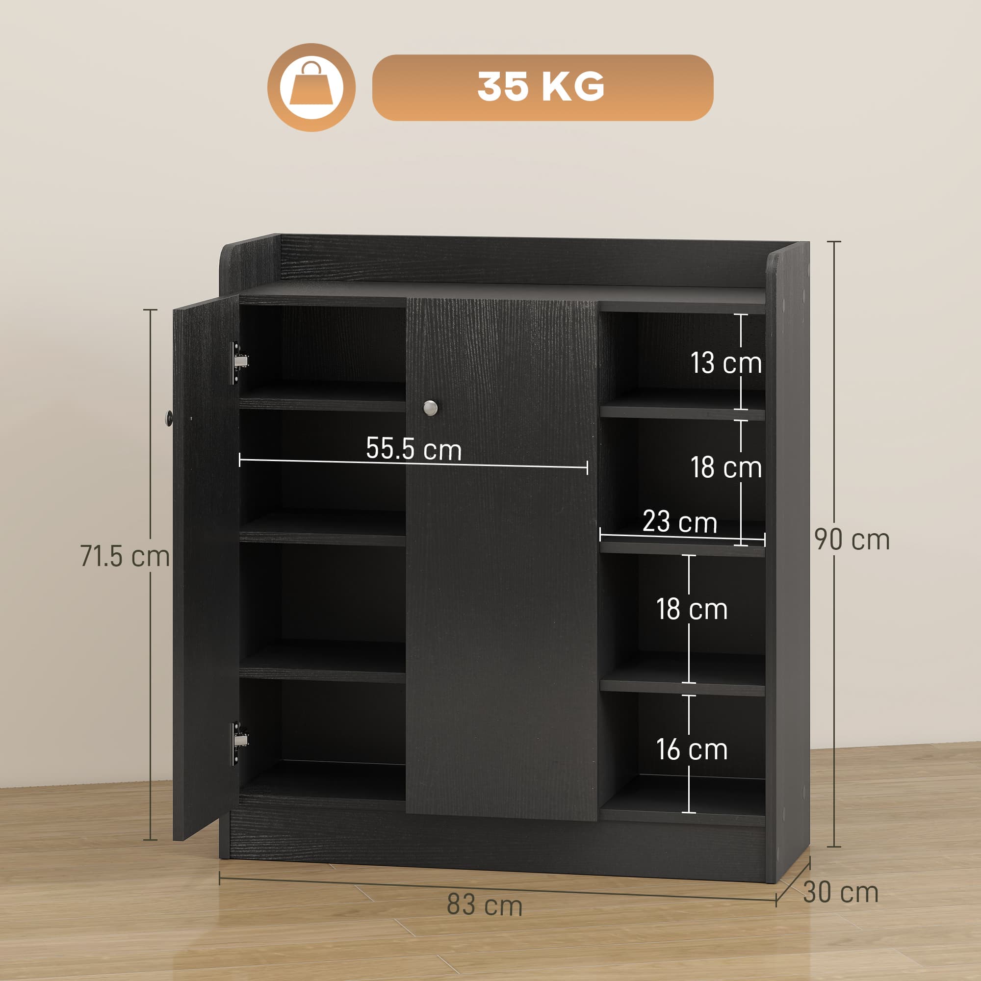 Transform Your Hallway with this Black Shoe Cabinet - image 3