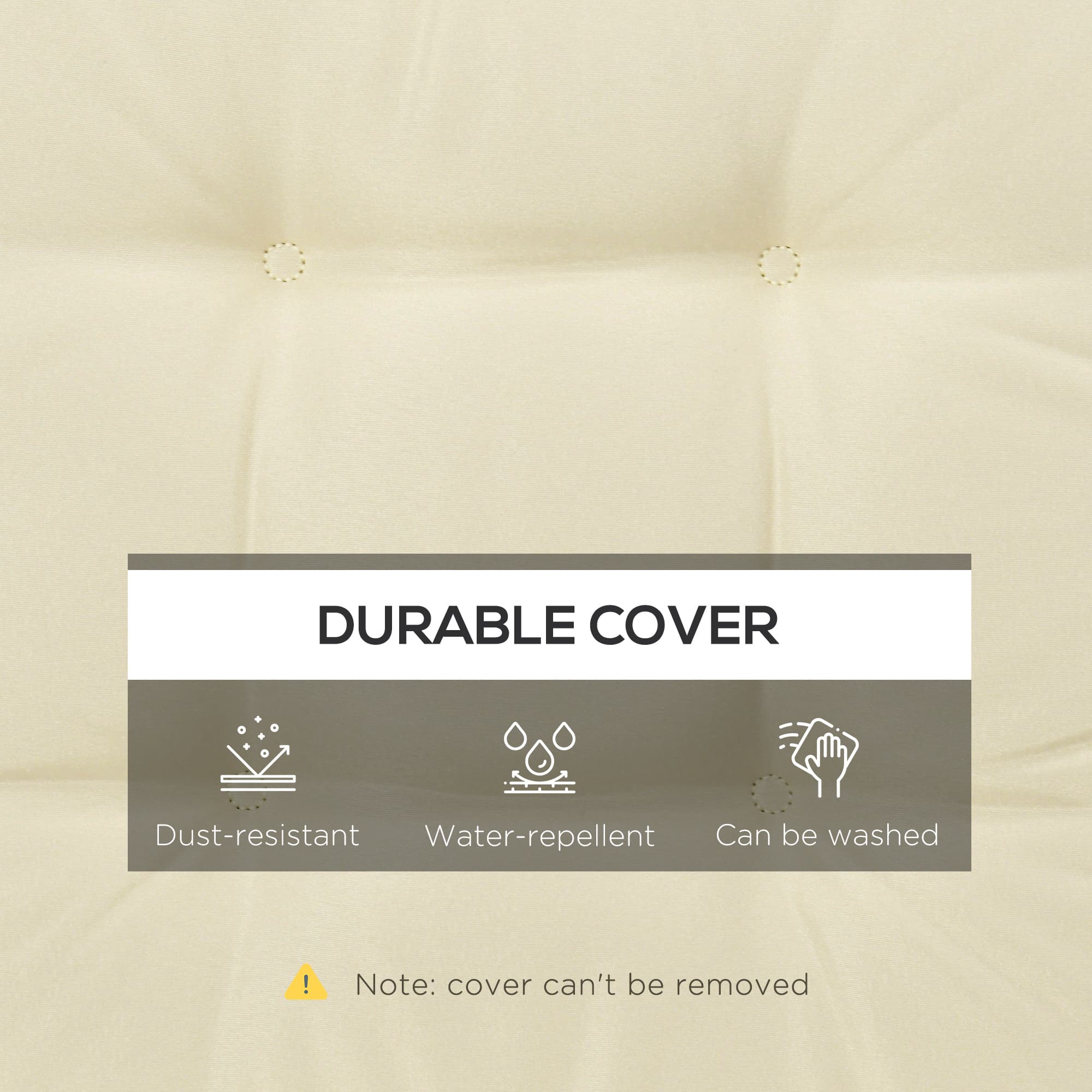 Set of 4 Cream Garden Chair Cushions with Tie Fastenings - image 9