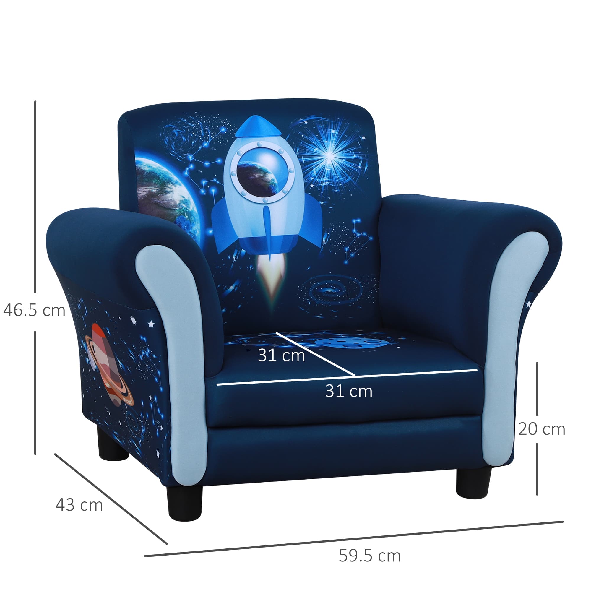 Transform Their Playtime with this Blue Kids Mini Armchair - image 2