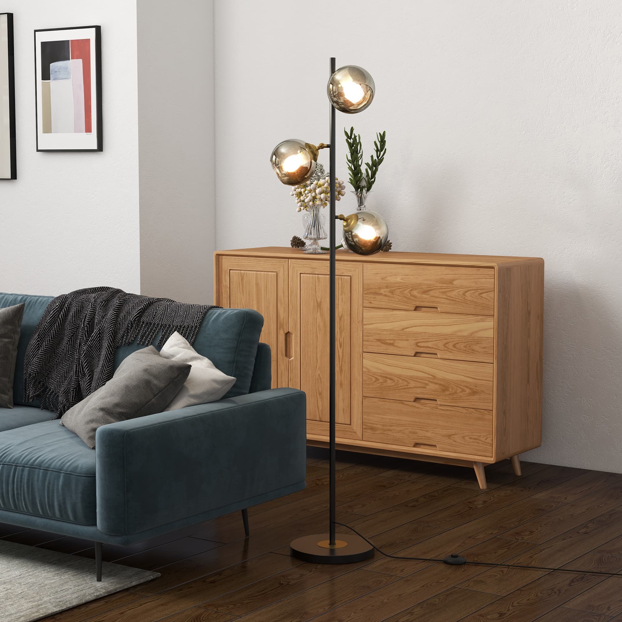 Transform Your Living Room with this 3-Light Tree Lamp - image 1