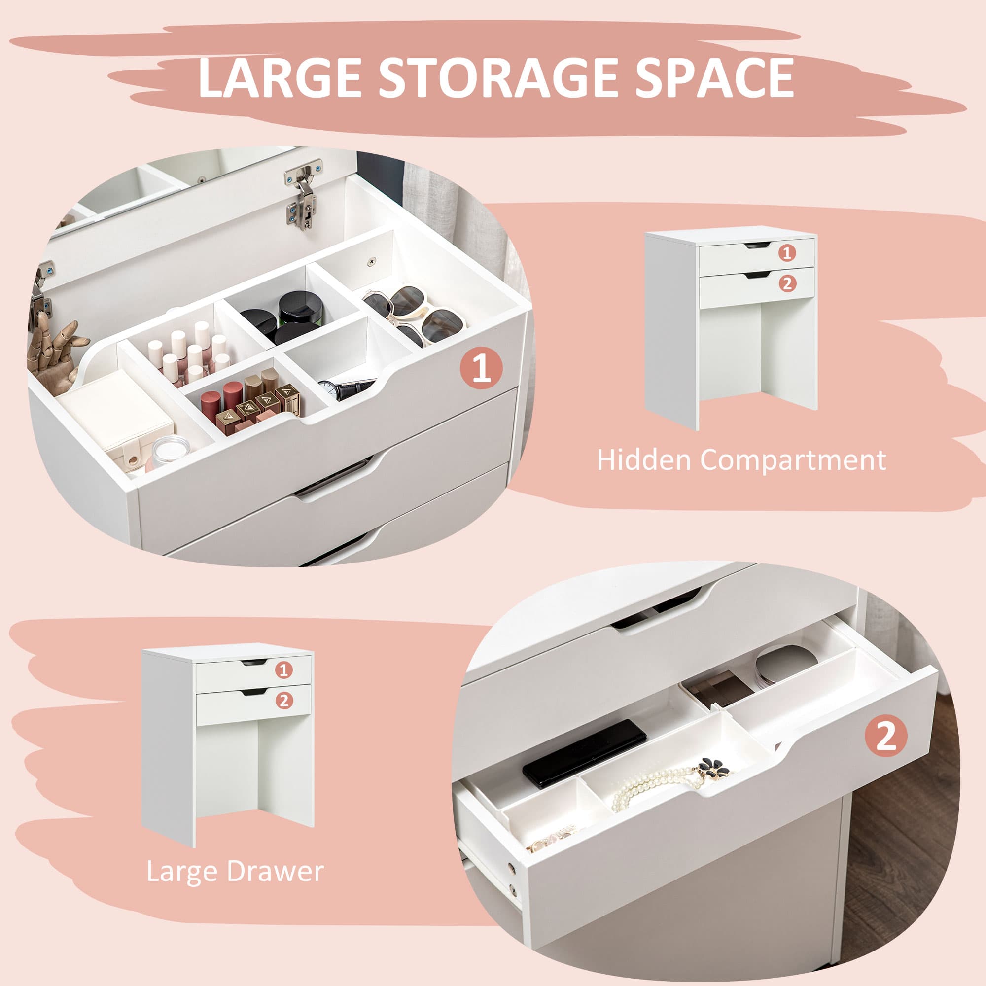Transform Your Morning Routine with this White Vanity Set - image 5