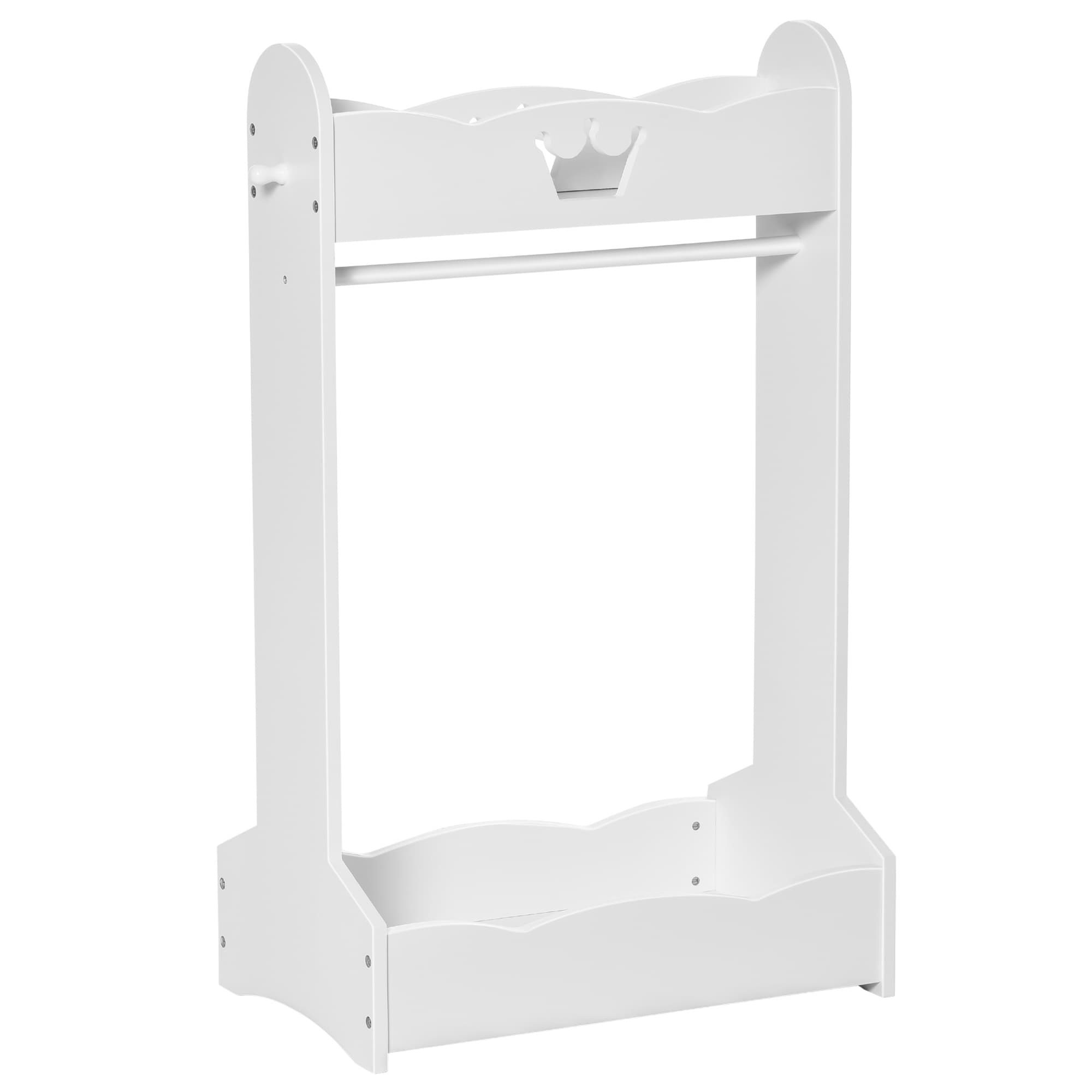 Transform Their Space with this Kids Wooden Clothes Rail - White