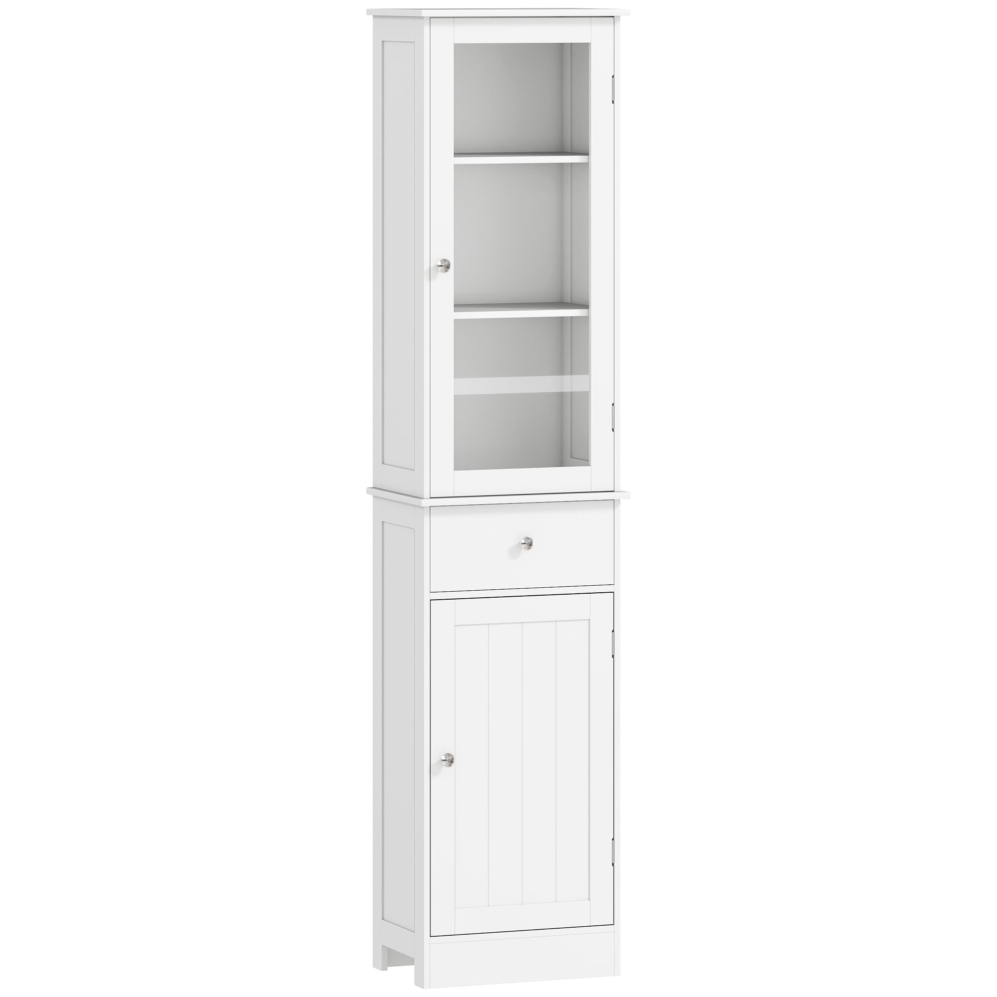 Transform Your Space with this Tall Slim Bathroom Cabinet - White