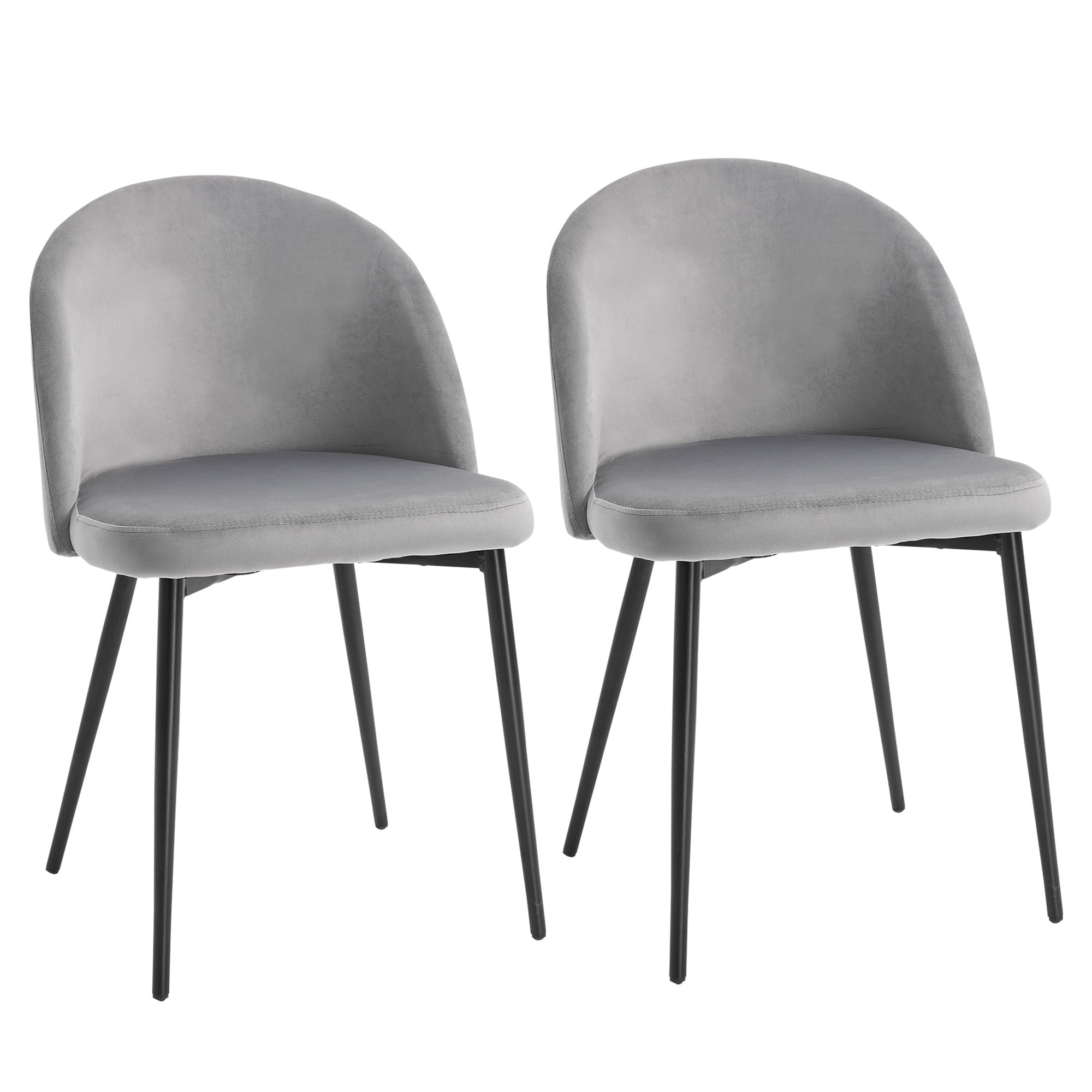Transform Your Space with Premium Grey Velvet Chairs - Grey