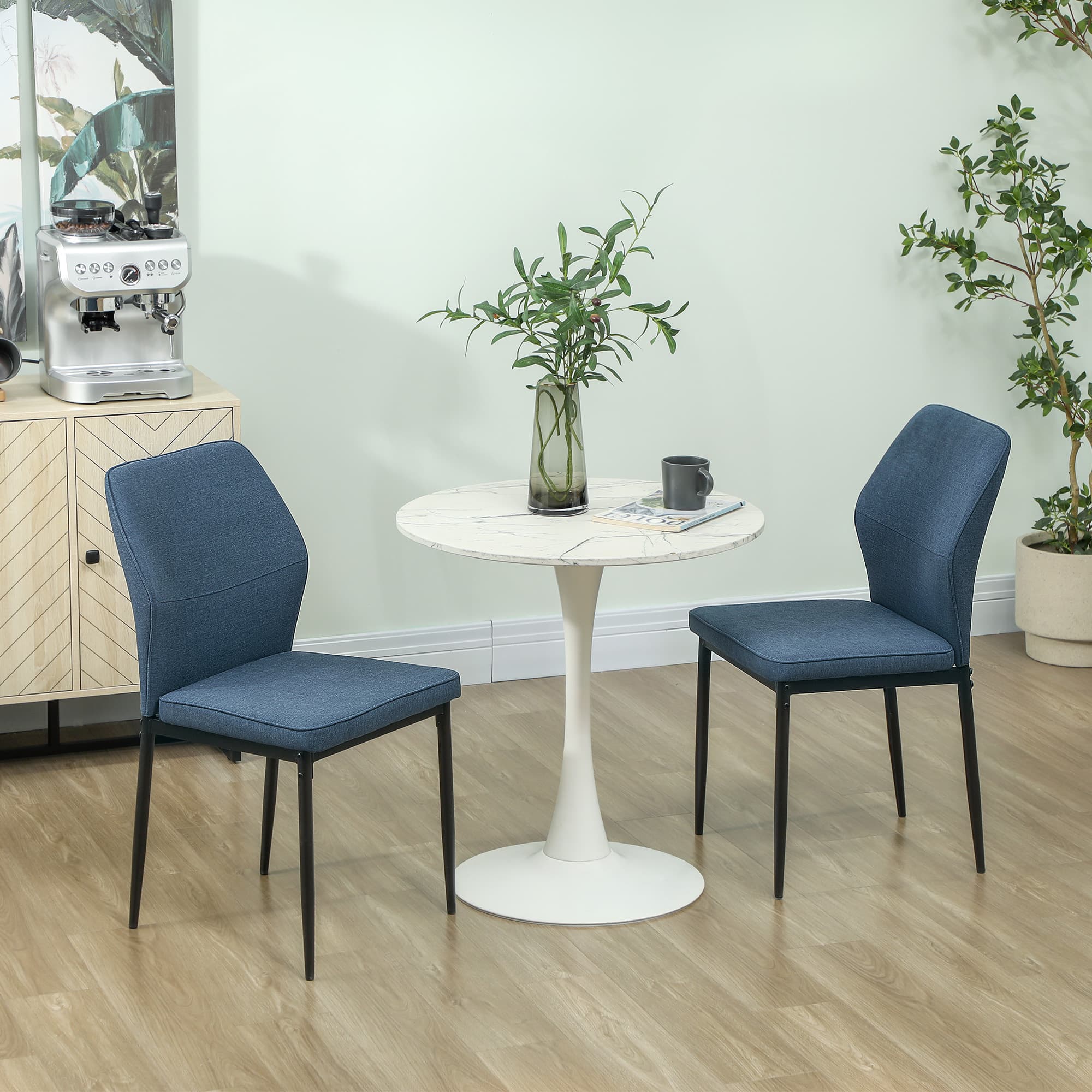 Transform Your Dining Space with Blue Velvet Chairs - image 2