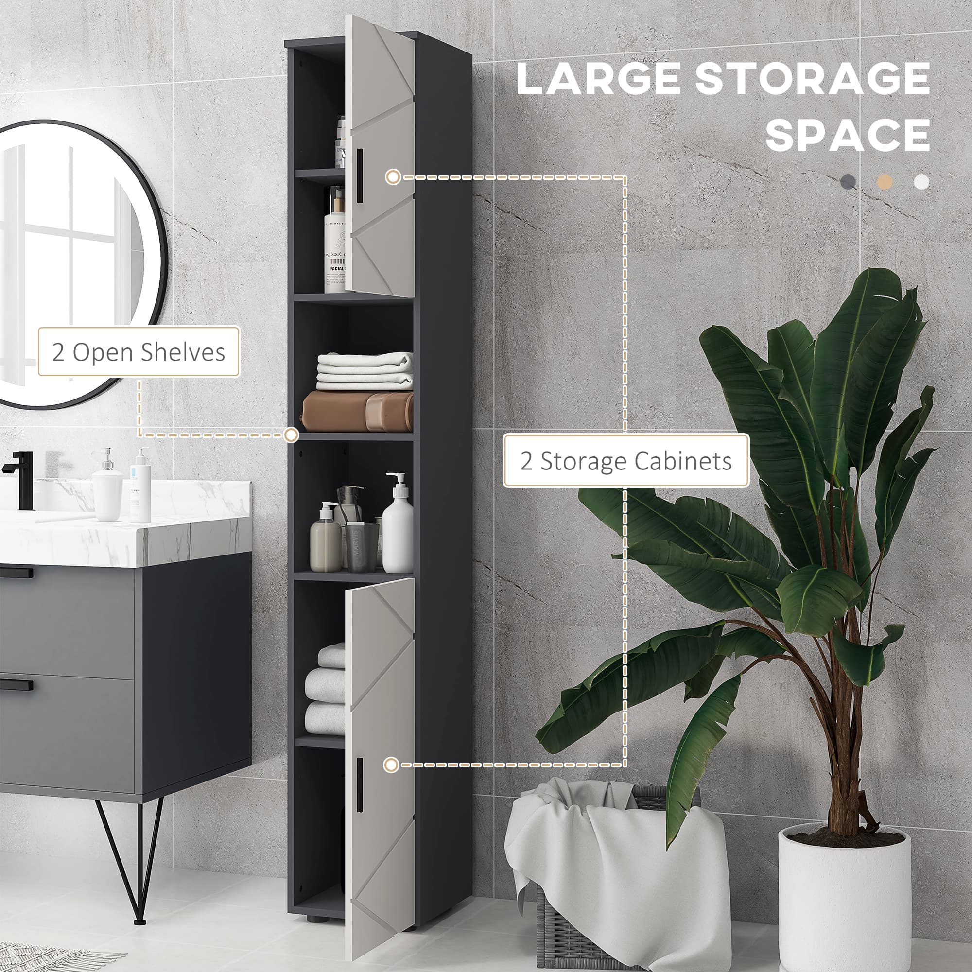 Transform Your Space with the Kleankin Tall Storage Cabinet - image 1