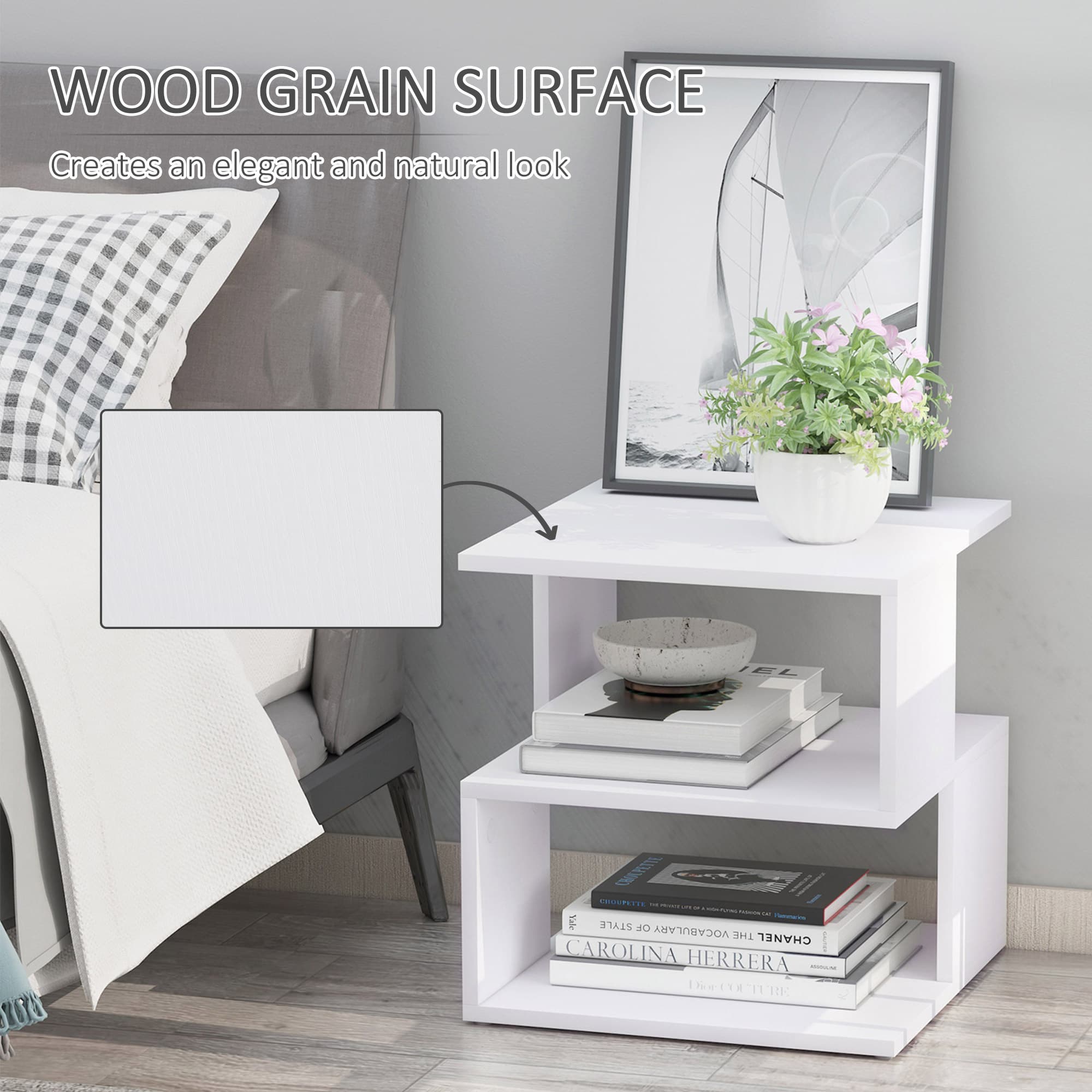 Transform Your Space with Modern 2-Tier White Side Tables - image 4