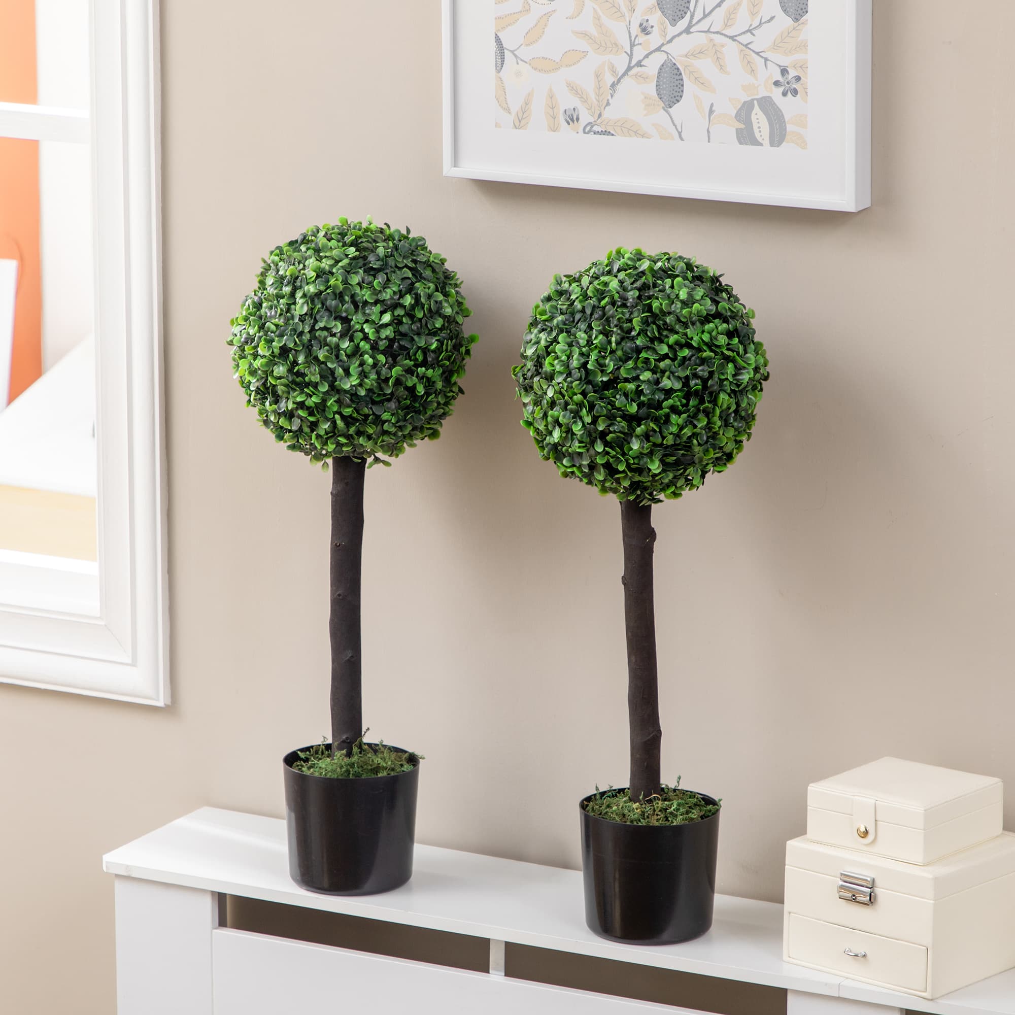 Two Artificial Boxwood Topiary Trees — No Watering Needed - image 6