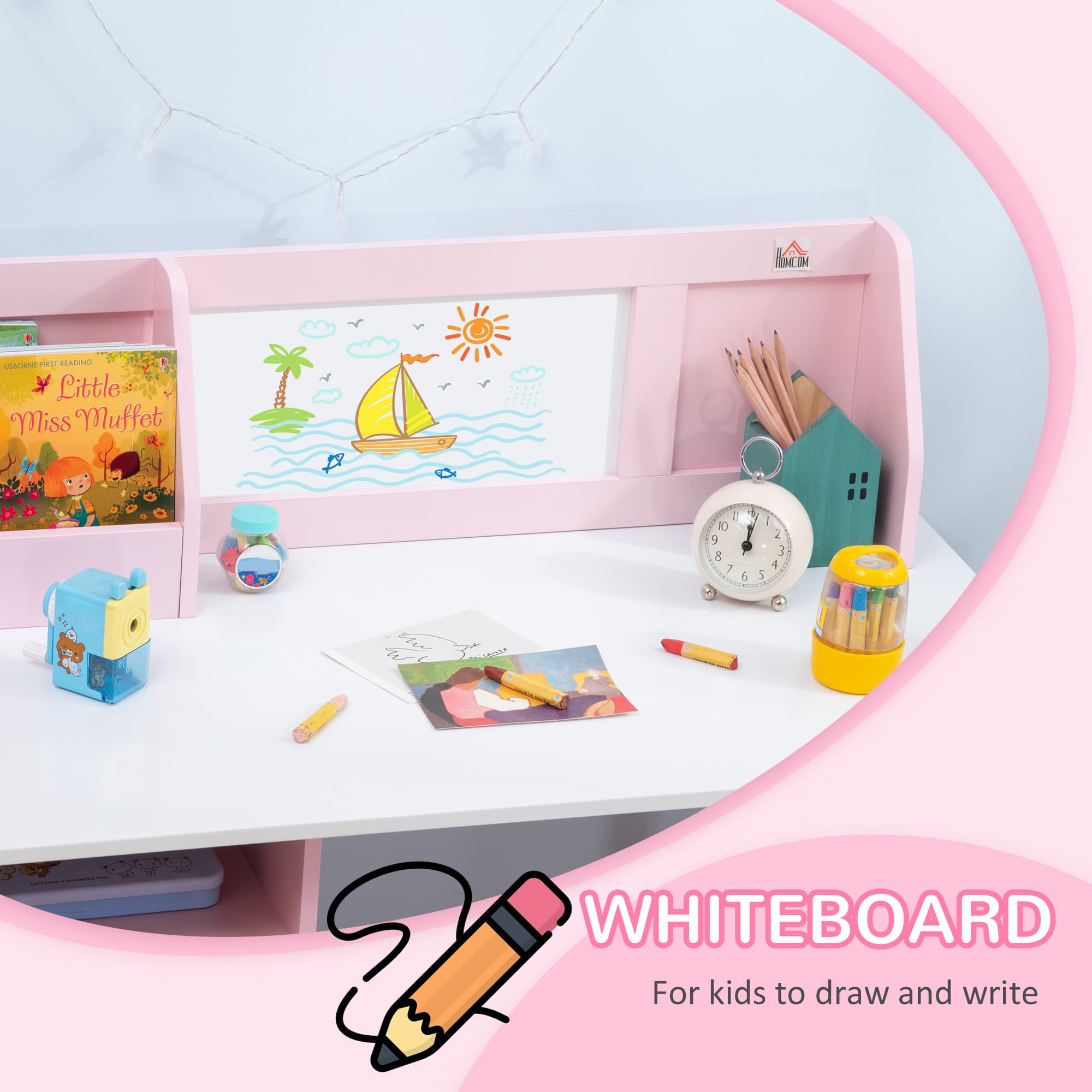 Transform Their Space with this Pink Kids Desk & Chair Set - image 5