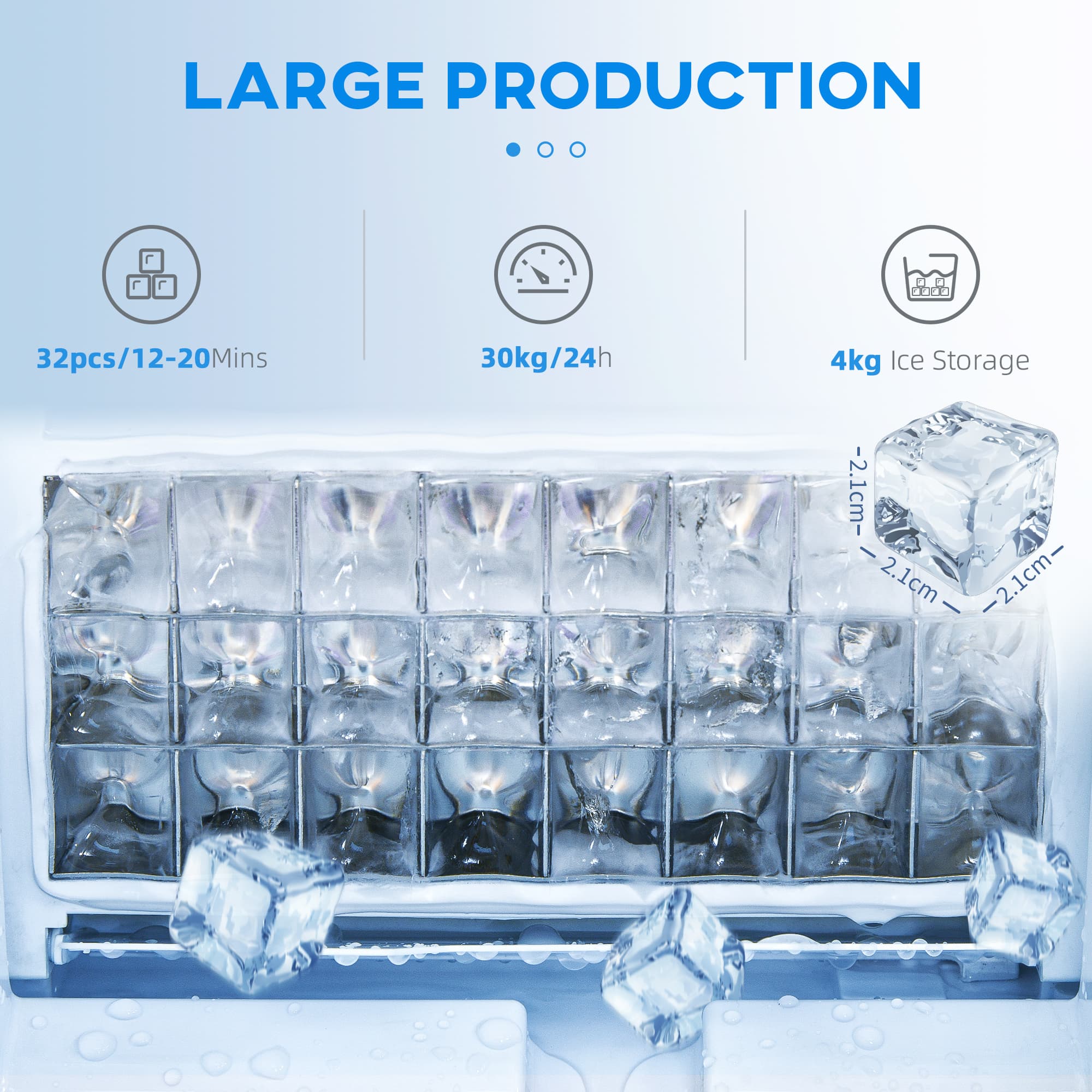 Premium 30kg Commercial Ice Maker for Home and Business - image 3