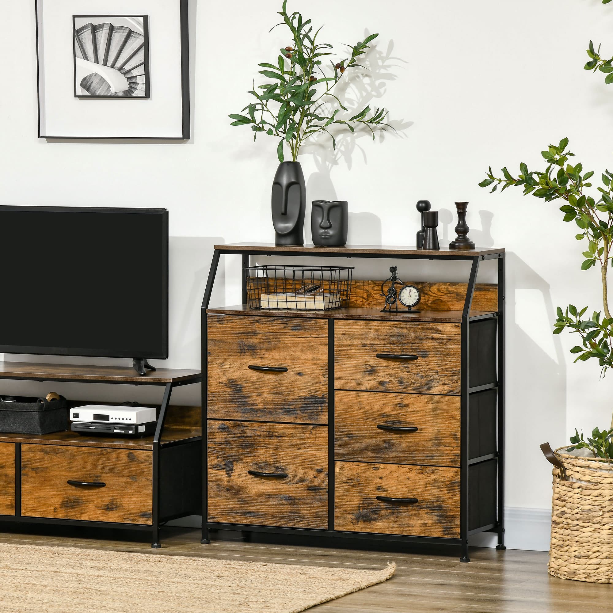 Transform Your Space with this Industrial 5-Drawer Chest - image 5