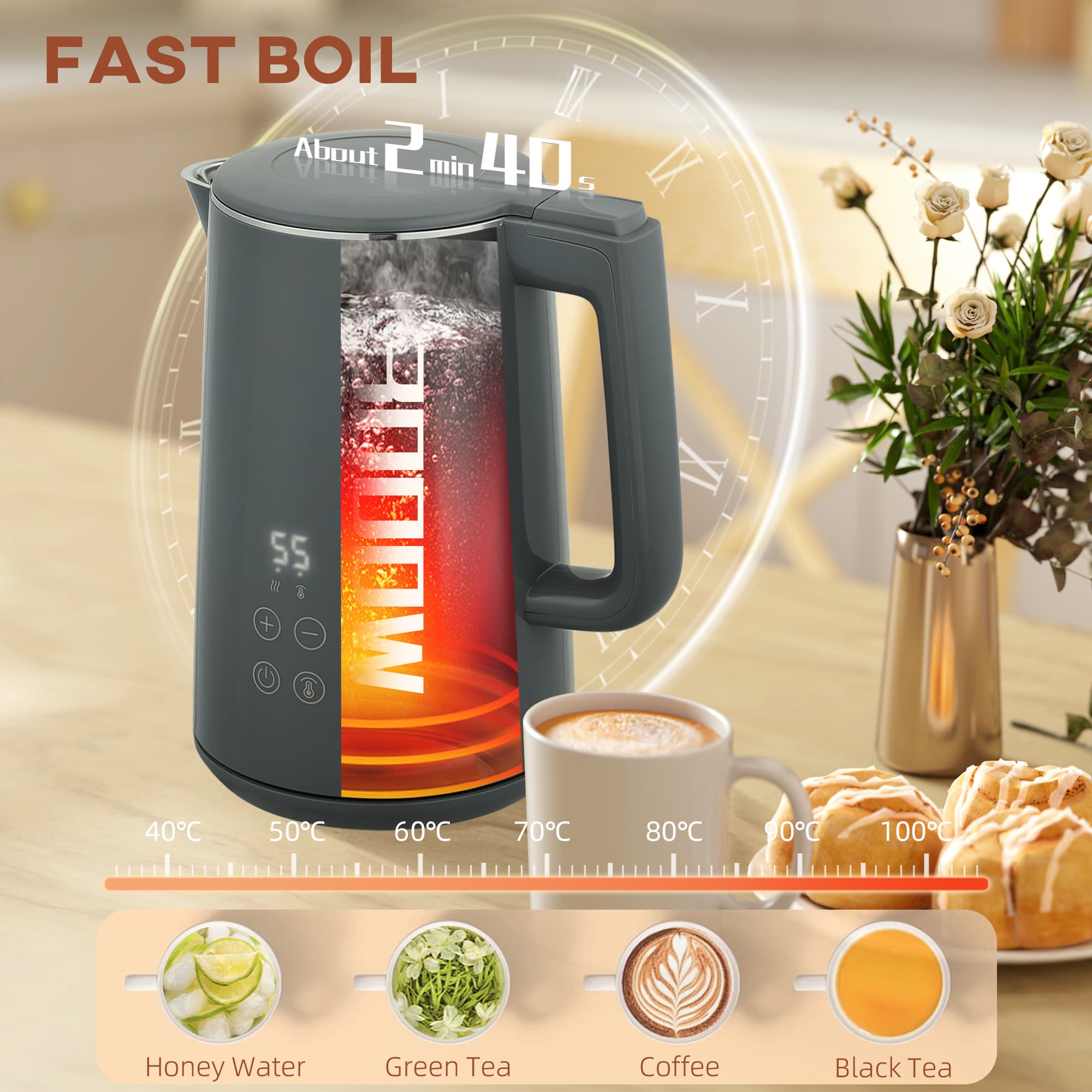 Transform Your Mornings with this Grey Digital Breakfast Set - image 2