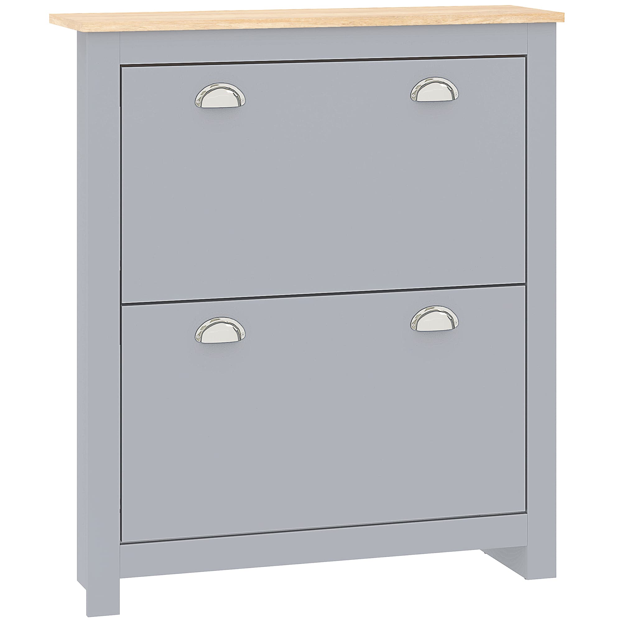 Transform Your Hallway with this Grey Slimline Shoe Cabinet - Grey