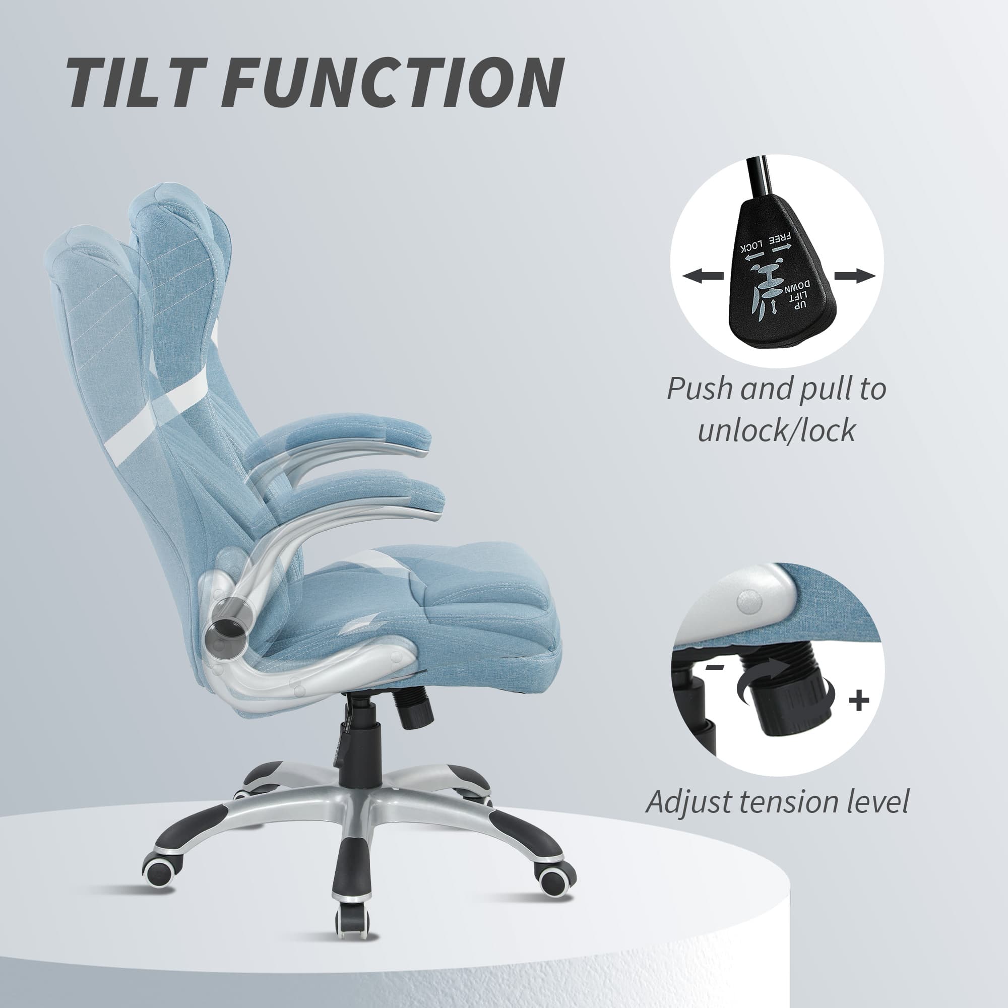 Transform Your Workspace with the Vinsetto Blue Office Chair - image 3