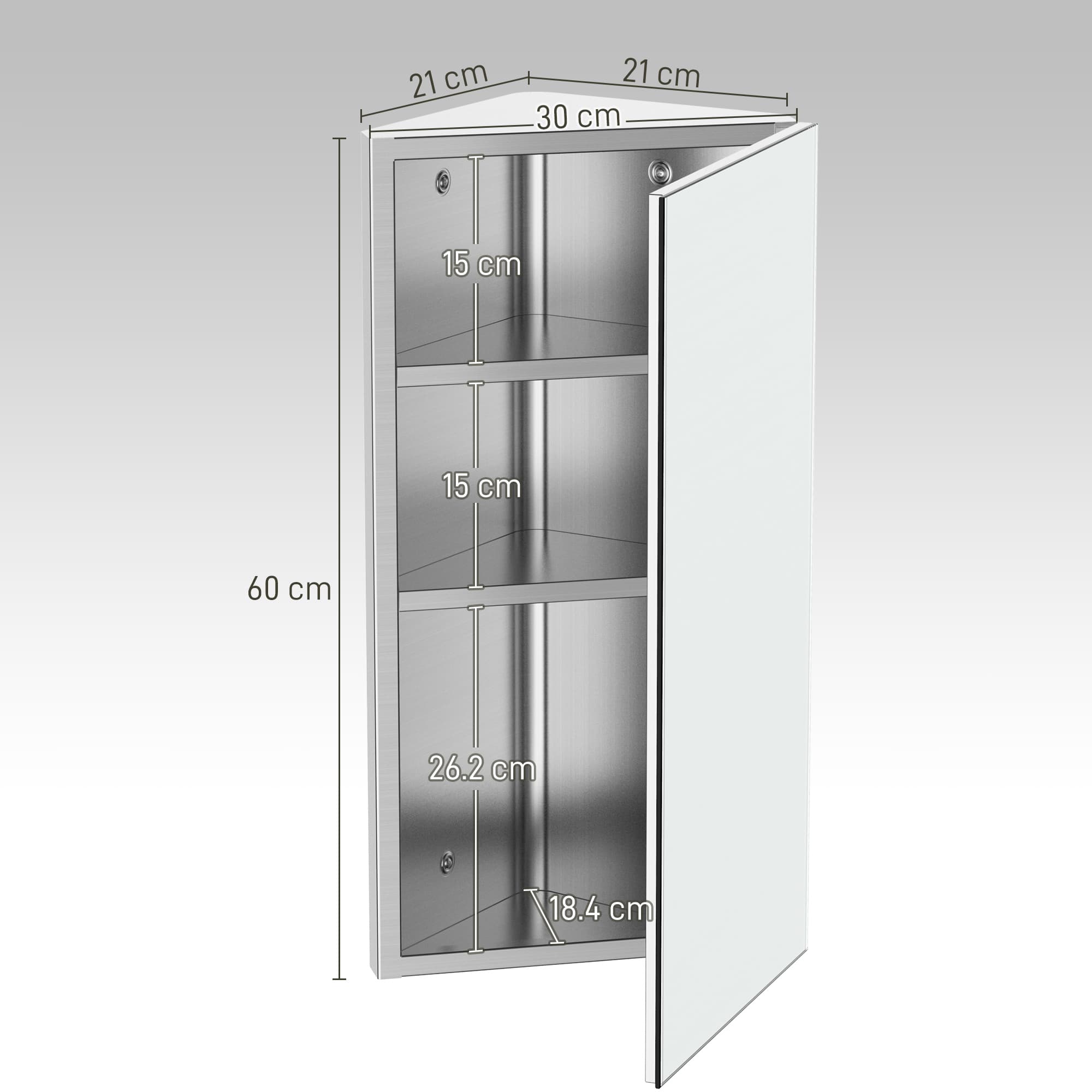 Transform Your Space with this Stainless Steel Mirror Cabinet - image 1
