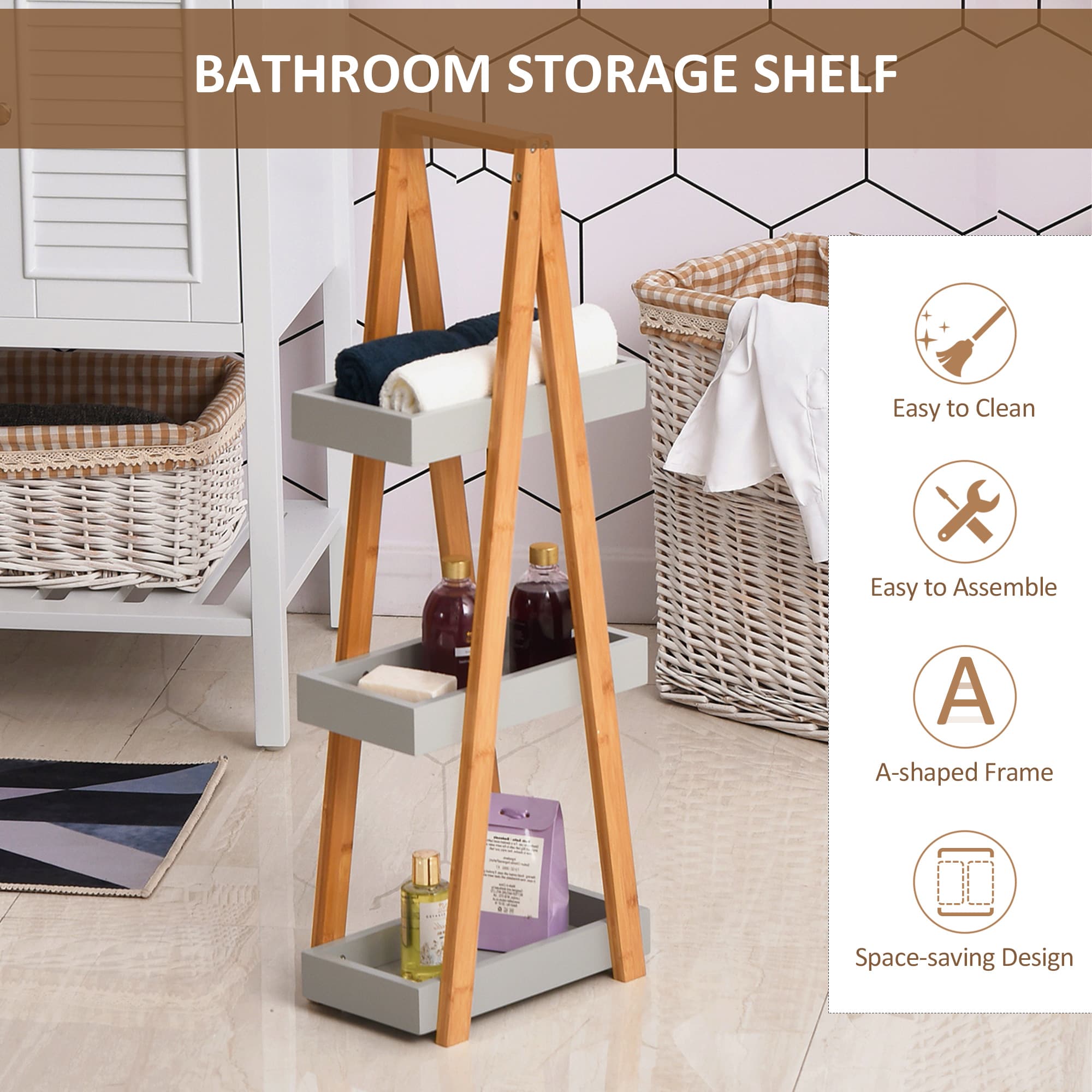 Small spaces with a slim bathroom shelf - image 6