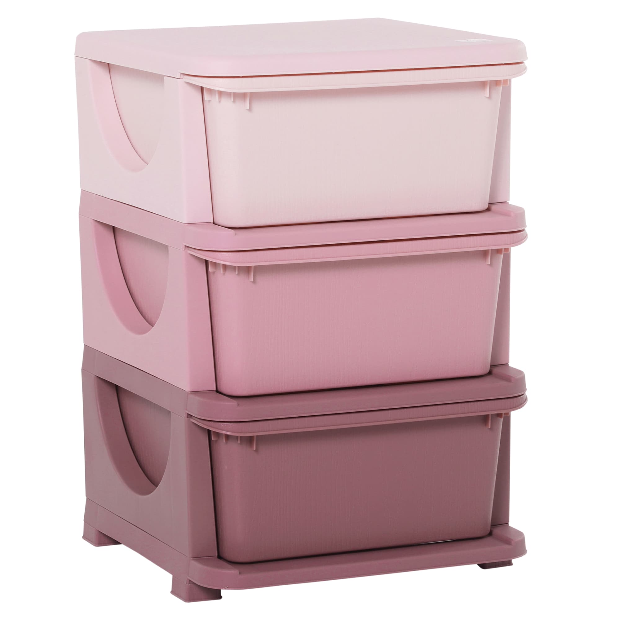 Pink 3 Drawer Storage for Kids' Rooms - Pink