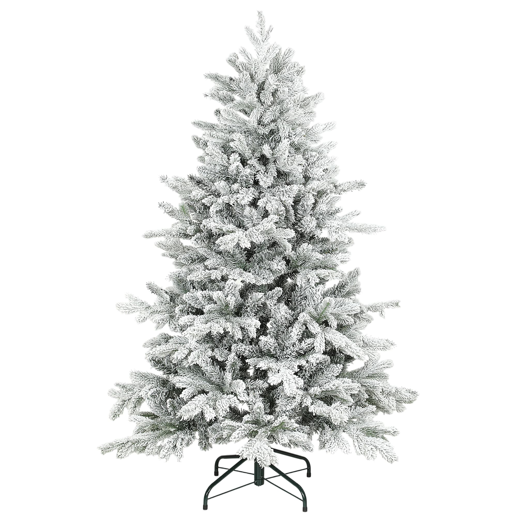 Transform Your Home with this 5ft Snow Flocked Christmas Tree - Green