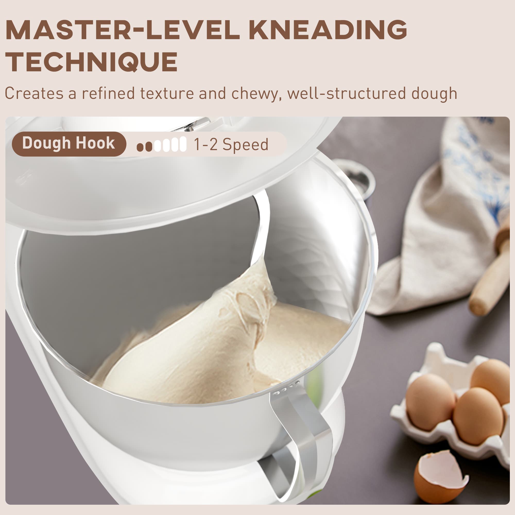 Effortless Baking with the 1300W White Stand Mixer - image 1