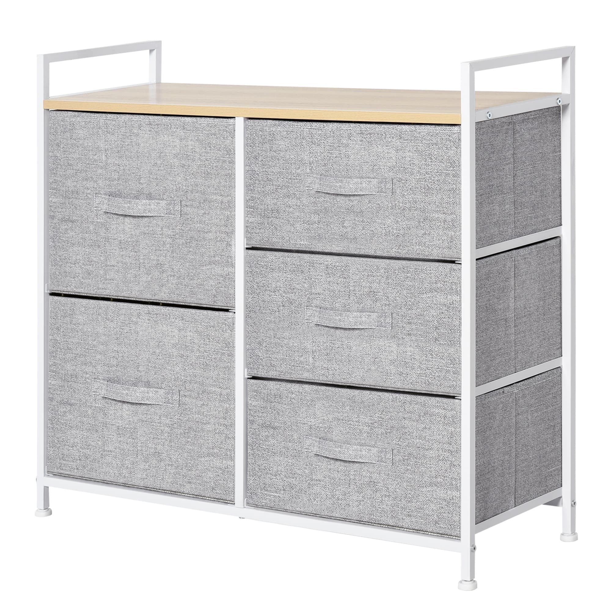Transform Your Space with this 5-Drawer Linen Storage Unit - Grey