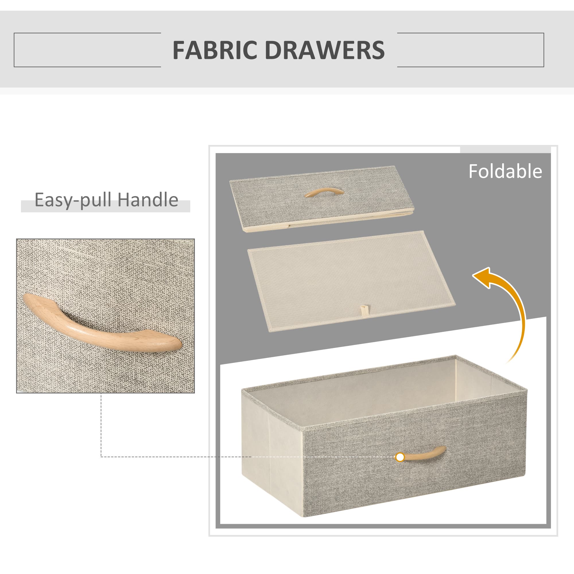Metal-Framed Storage Unit with Fabric Drawers and Open Shelves - image 8