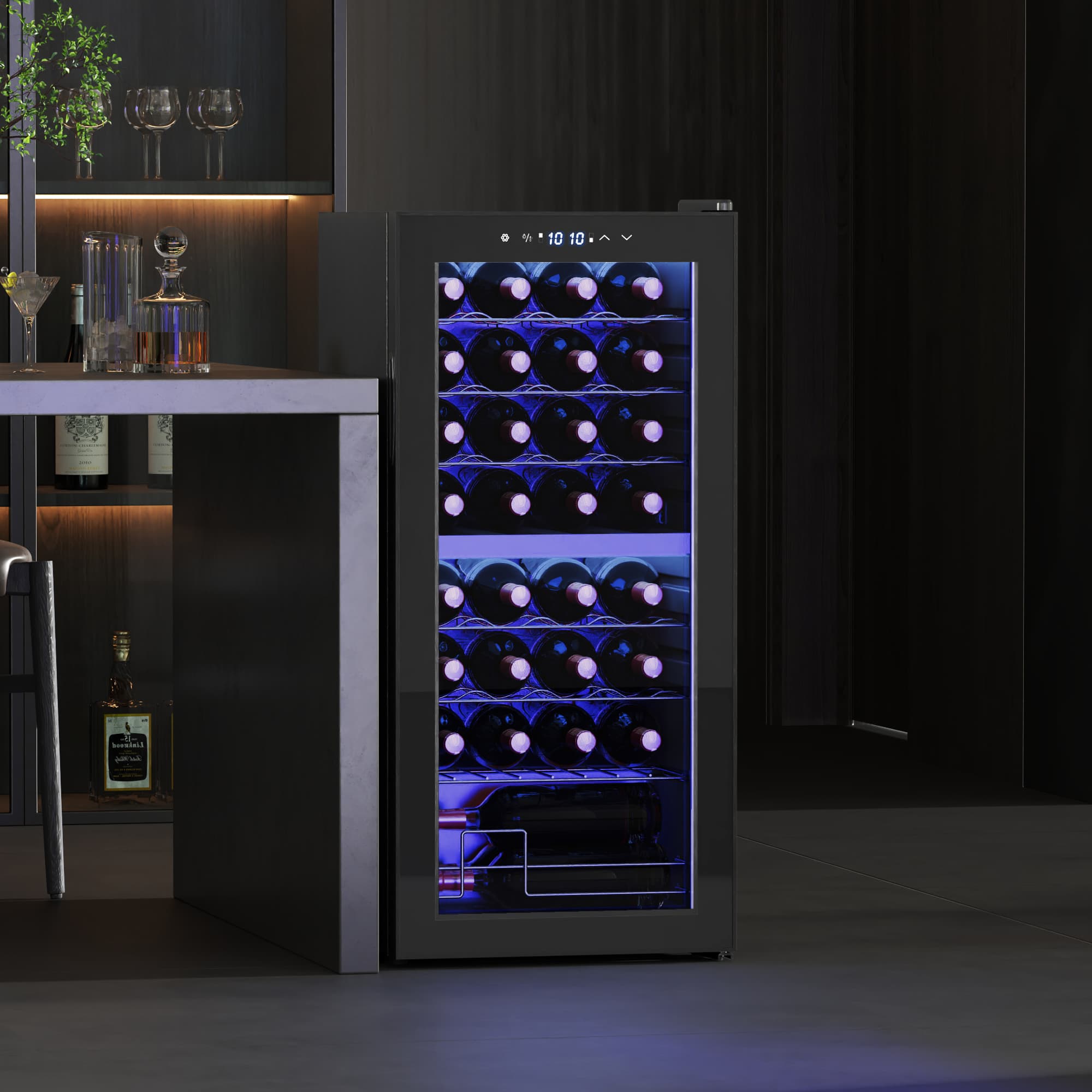 Store 32 bottles at two temperatures in one freestanding wine fridge - image 8