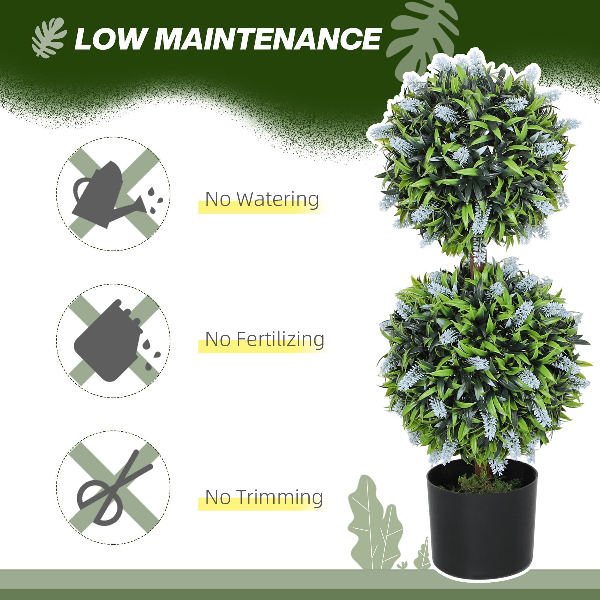 Transform Your Space with 70cm Faux Lavender Ball Trees - image 5