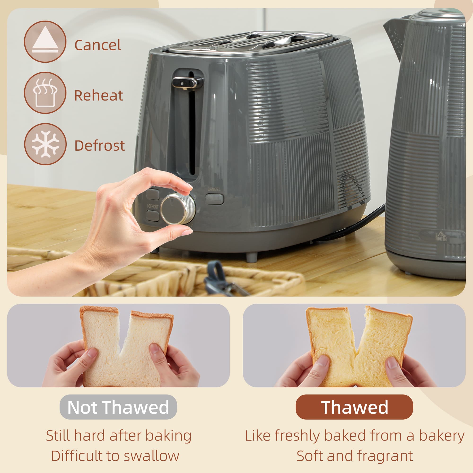 Coordinate Breakfast with a Grey Kettle Toaster Set - image 1