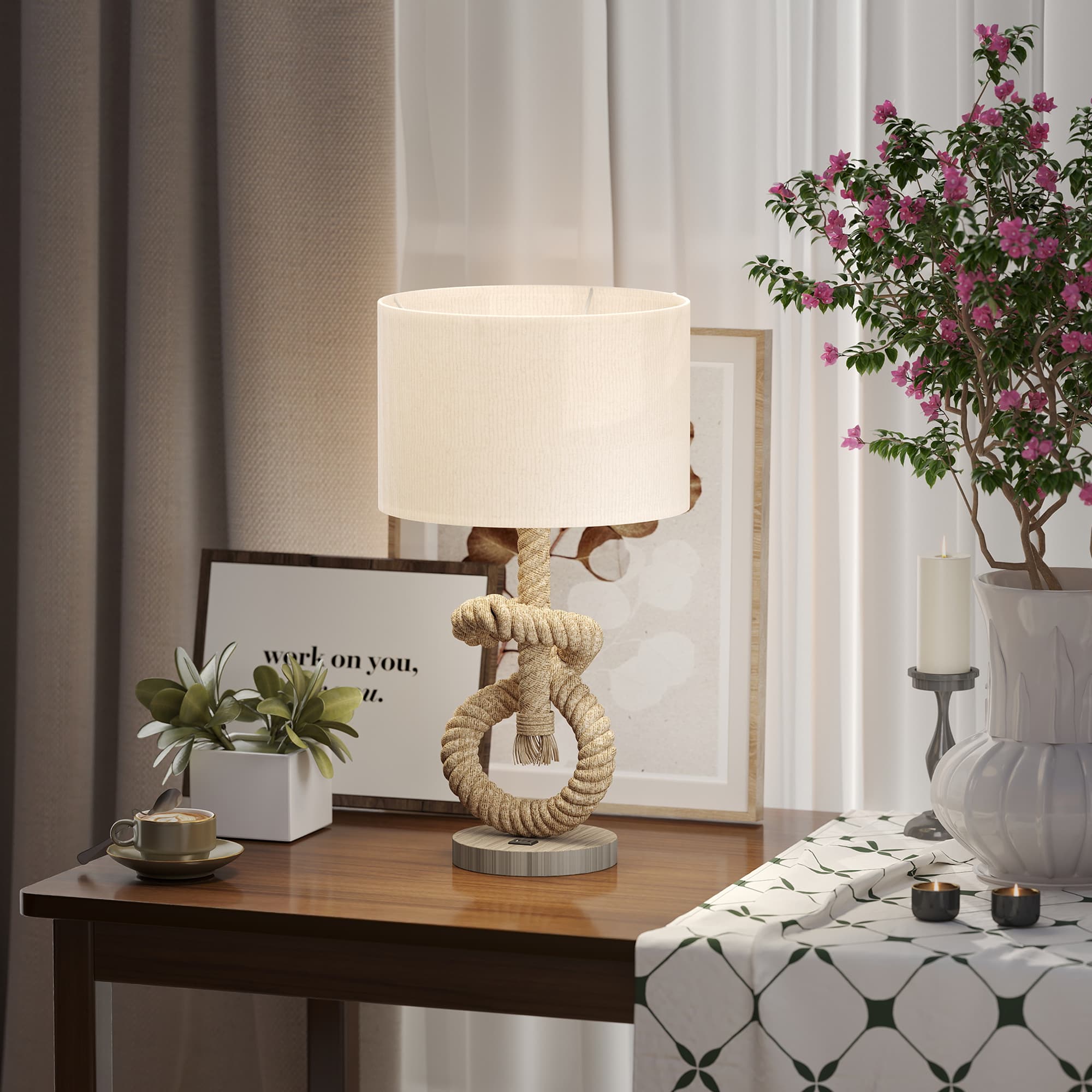 A rope-knot lamp that brings coastal character to any desk or bedside - image 10