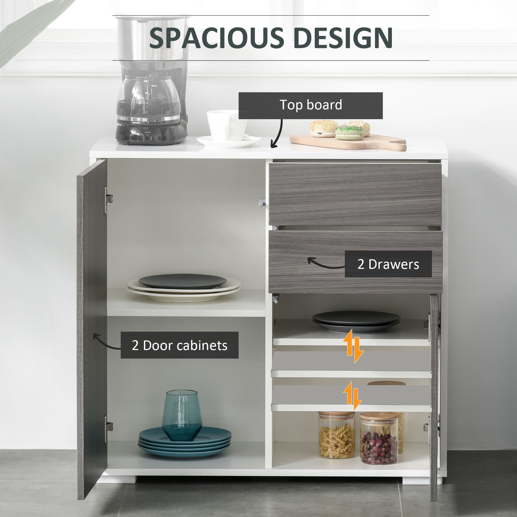 Transform Your Living Space with this Sleek Grey Sideboard - image 3