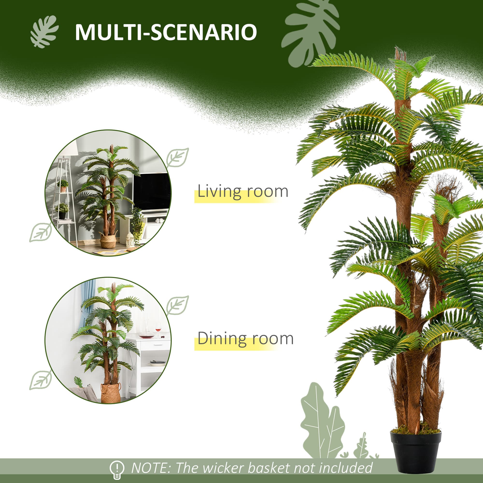 Transform Your Space with this 150cm Artificial Tropical Fern - image 5
