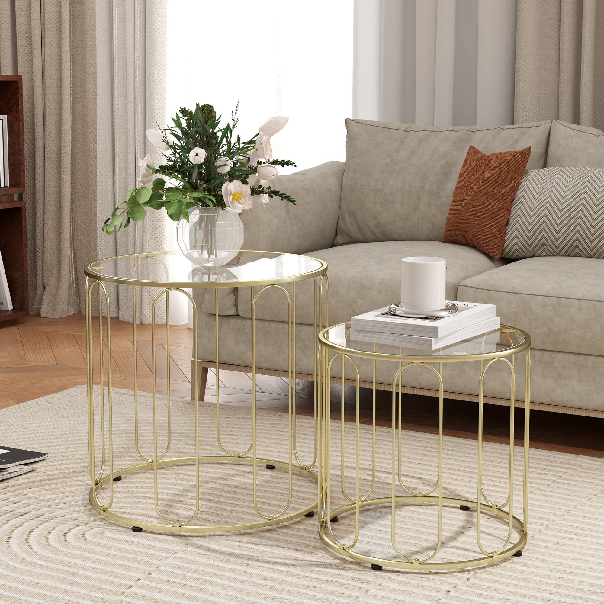 Transform Your Living Room with Gold Nesting Coffee Tables - image 5